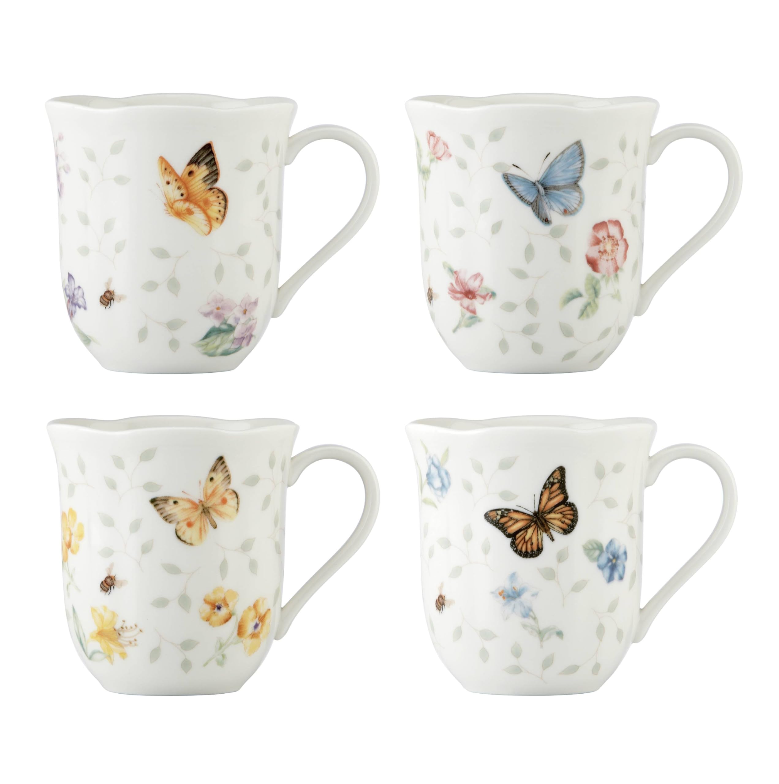 Lenox Butterfly Meadow Sugar Bowl - Elegant White -11 Lenox Butterfly Meadow Sugar Bowl - Elegant White -11
