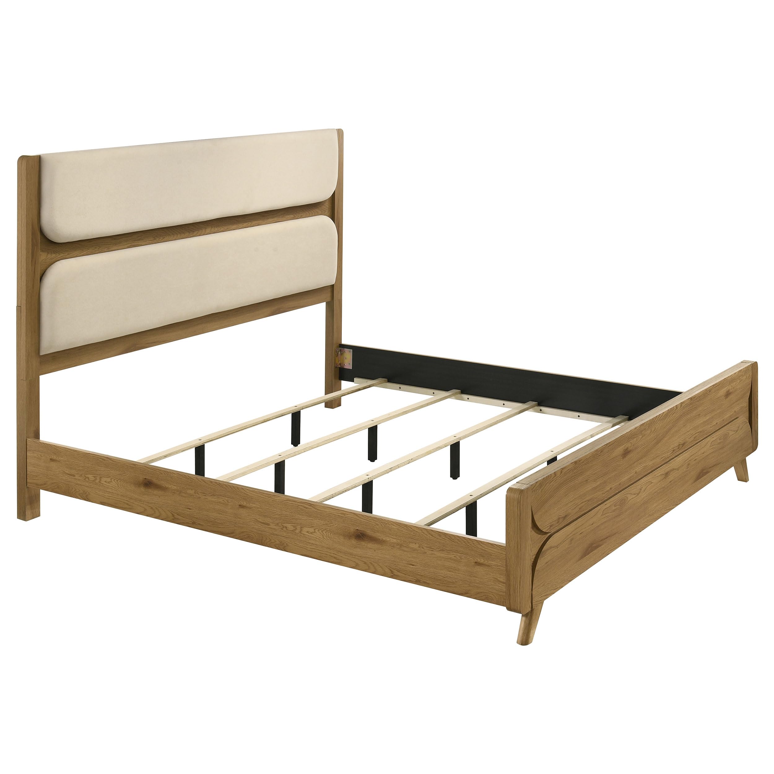 Coaster Fine Furniture King / Light Oak / Mid-Century Modern Beds