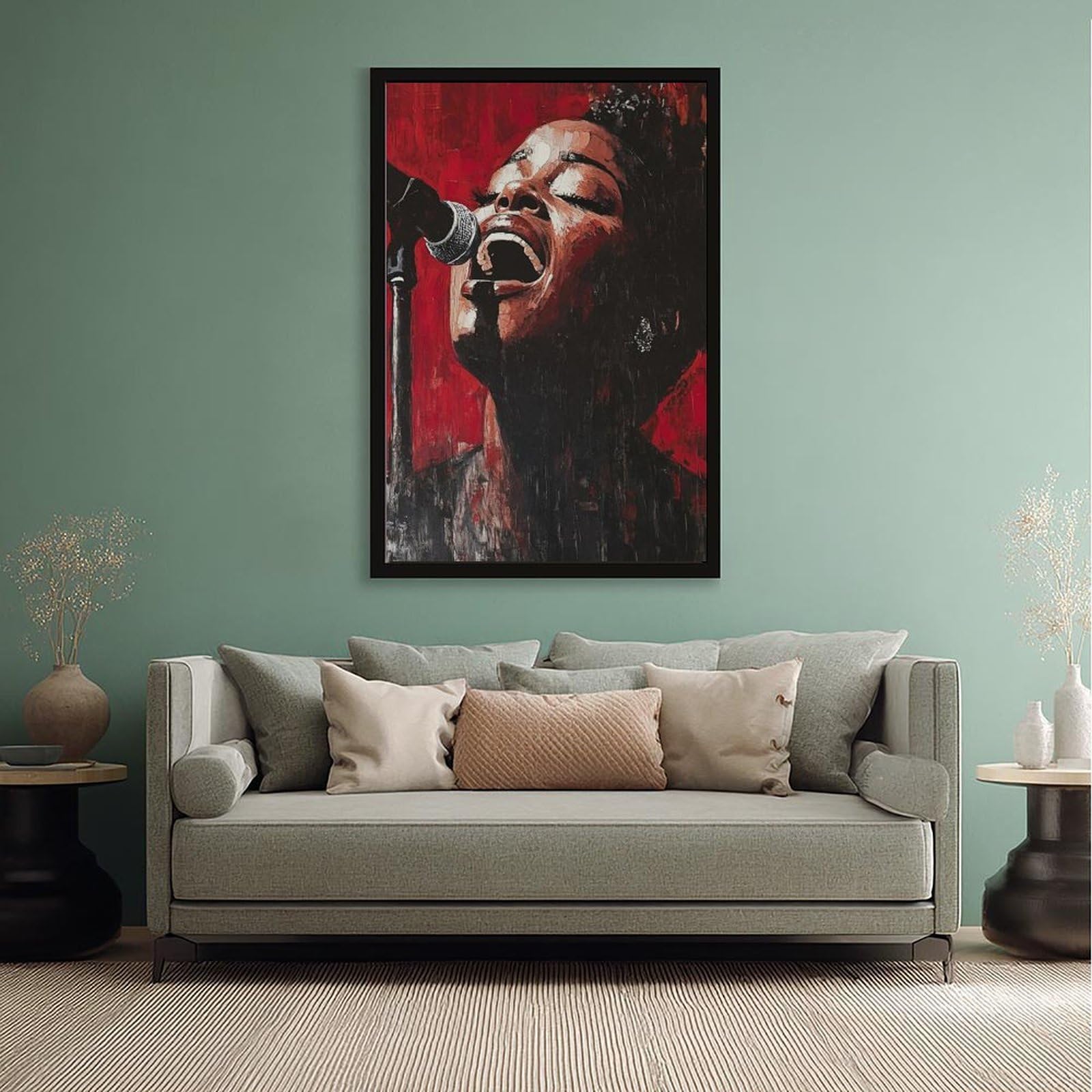 Jazz Singer Musica Pittura a Olio Poster Camera da Letto Decorazione Paesaggio Ufficio Camera Decorazione Regalo 61 cm L X 91,4 cm W