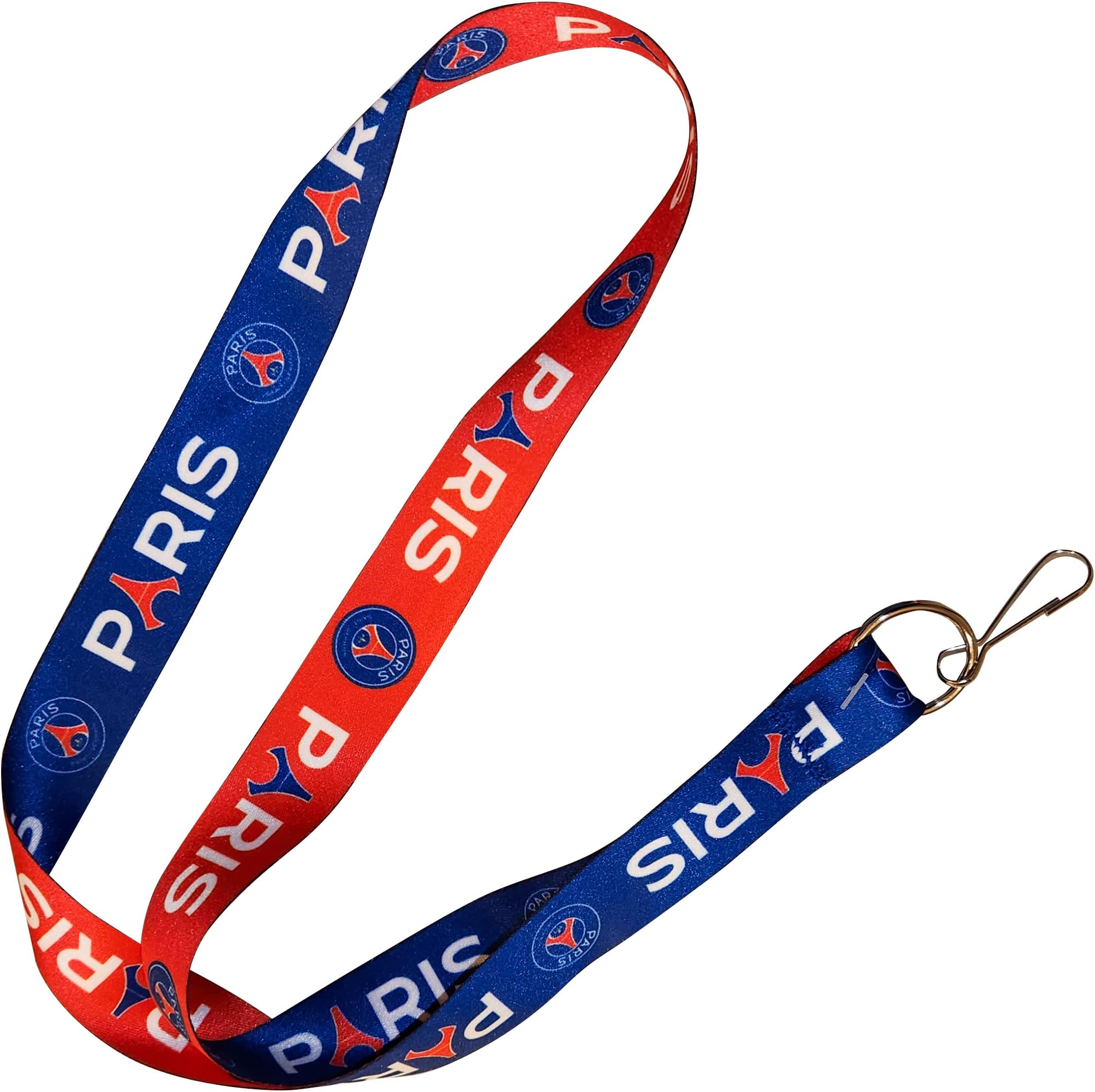 GenericPSG Lanyard | Two Tone Strap | PSG Paris St Germain Soccer Team | Official Licensed Product
