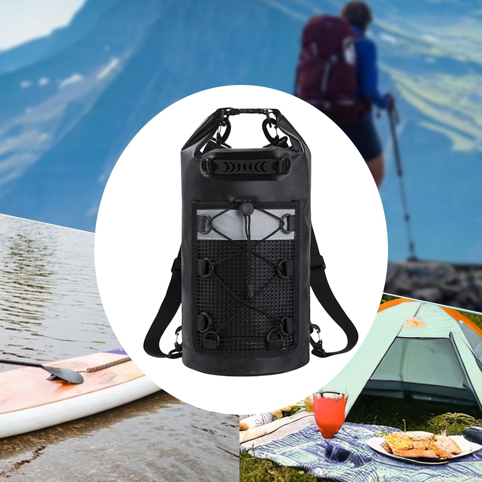Qianly Bolsa Impermeable IPX6, Mochila Flotante Ligera con Espacio Amplio para Deportes Acuáticos Y Aventuras Al Aire Libre