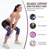 Vista 4 de Rodillera con almohadilla de gel para rótula y estabilizadores laterales, manga de compresión de rodilla para hombres y mujeres, alivio del dolor