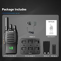 Retevis H777H Professzionális Walkie Talkie PMR Rádió 6 db Töltővel Type-C - With concealed display 9