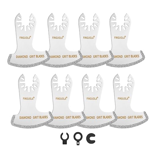 Miniatura 8 de Cuchillas de herramientas oscilantes, 4 cuchillas de carburo de diamante para eliminación de lechada y corte de azulejos suaves, segmento de dedo