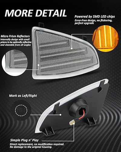 Miniatura 2 de Bestview Conjunto de luz de esquina delantera compatible con Chevy Blazer S10 1994-1997, diseño de arnés mejorado, lado del conductor y del