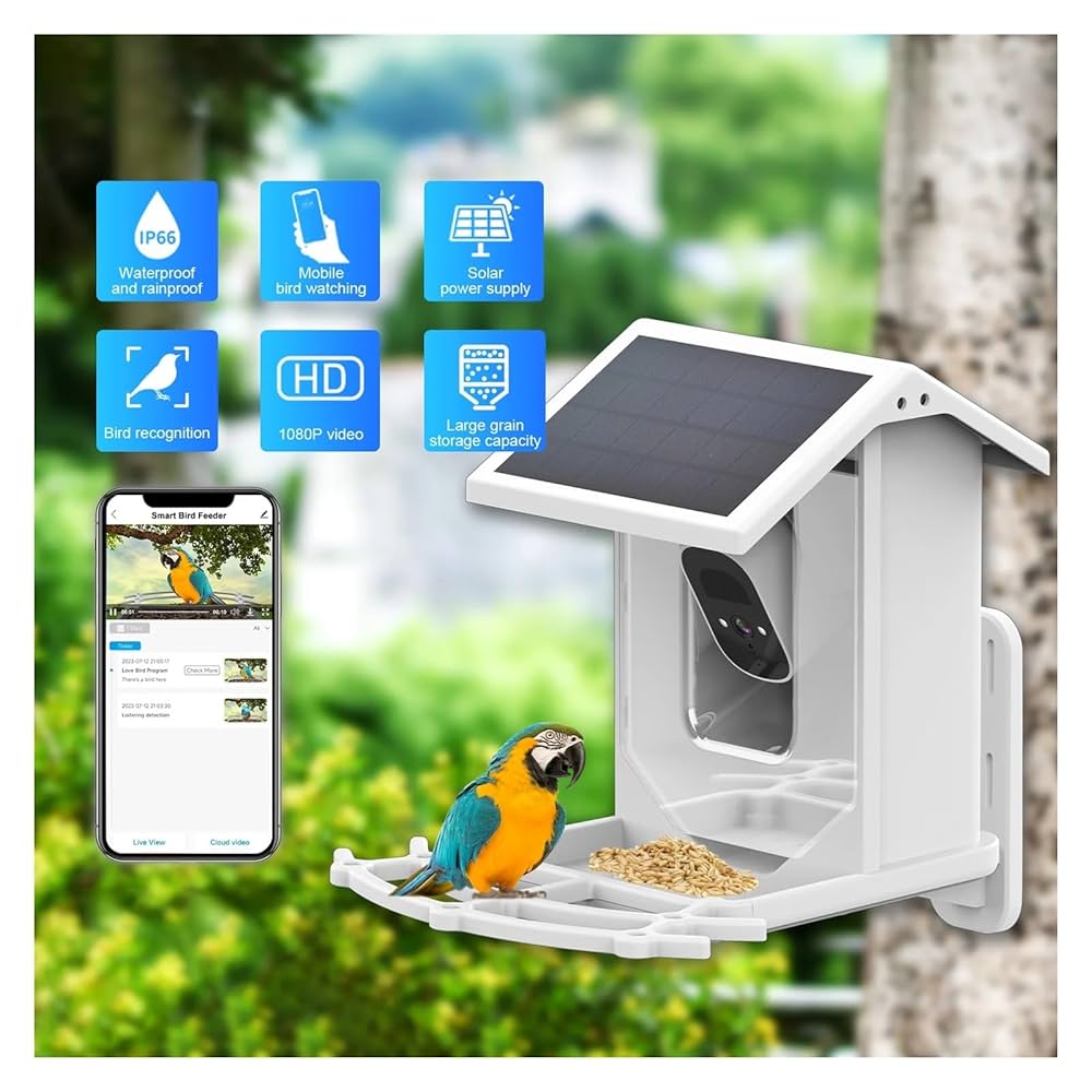 Birdbuddy ソーラールーフ付スマートバードフィーダー Birdbuddy Pro Solar