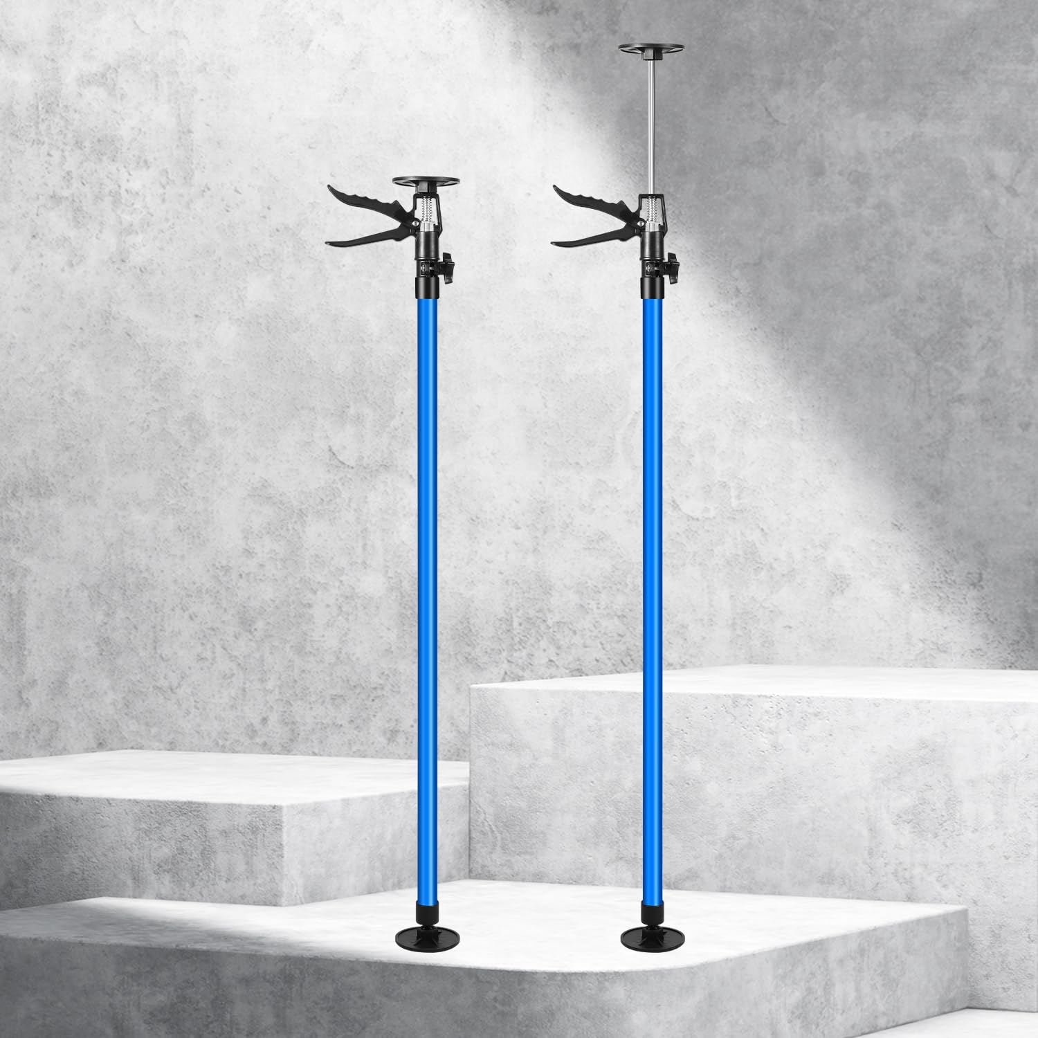 6x Supporto da Soffitto, Supporto di Montaggio fino a 50 kg di Portata, Supporti Telescopici fino a 45°, Supporto di Montaggio 115-290 cm, Supporto a Una Mano per Pareti, Soffitti