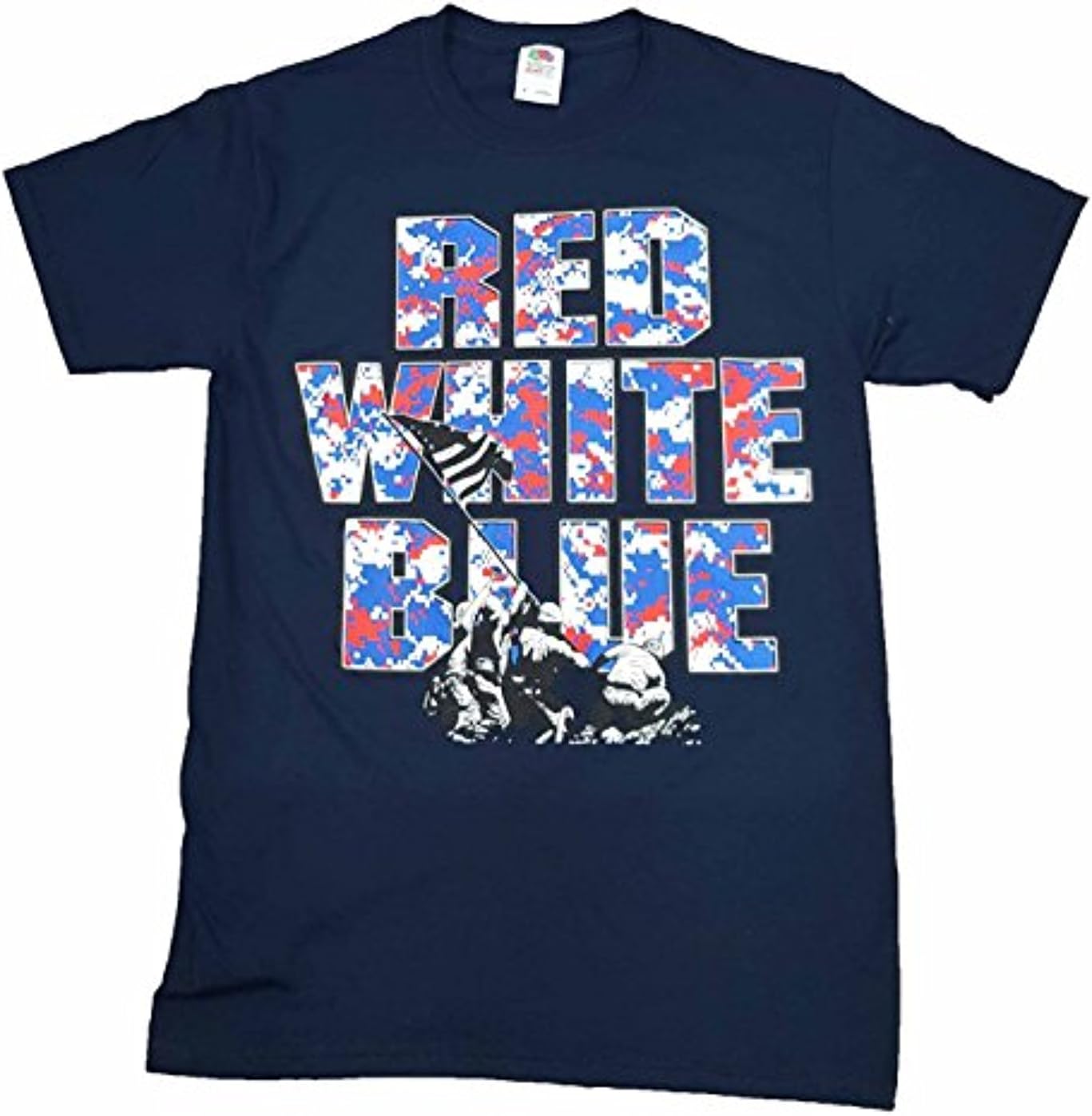 TTEOGPE American Flag Red White & Blue Digi Camo Graphic T-Shirt XX-Large