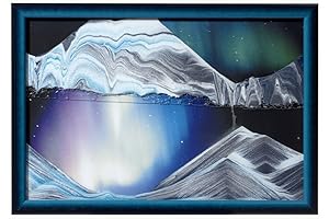 Mesmerizing Aurora Borealis Small Size Moving Sand Art for Tranquil Landscapes