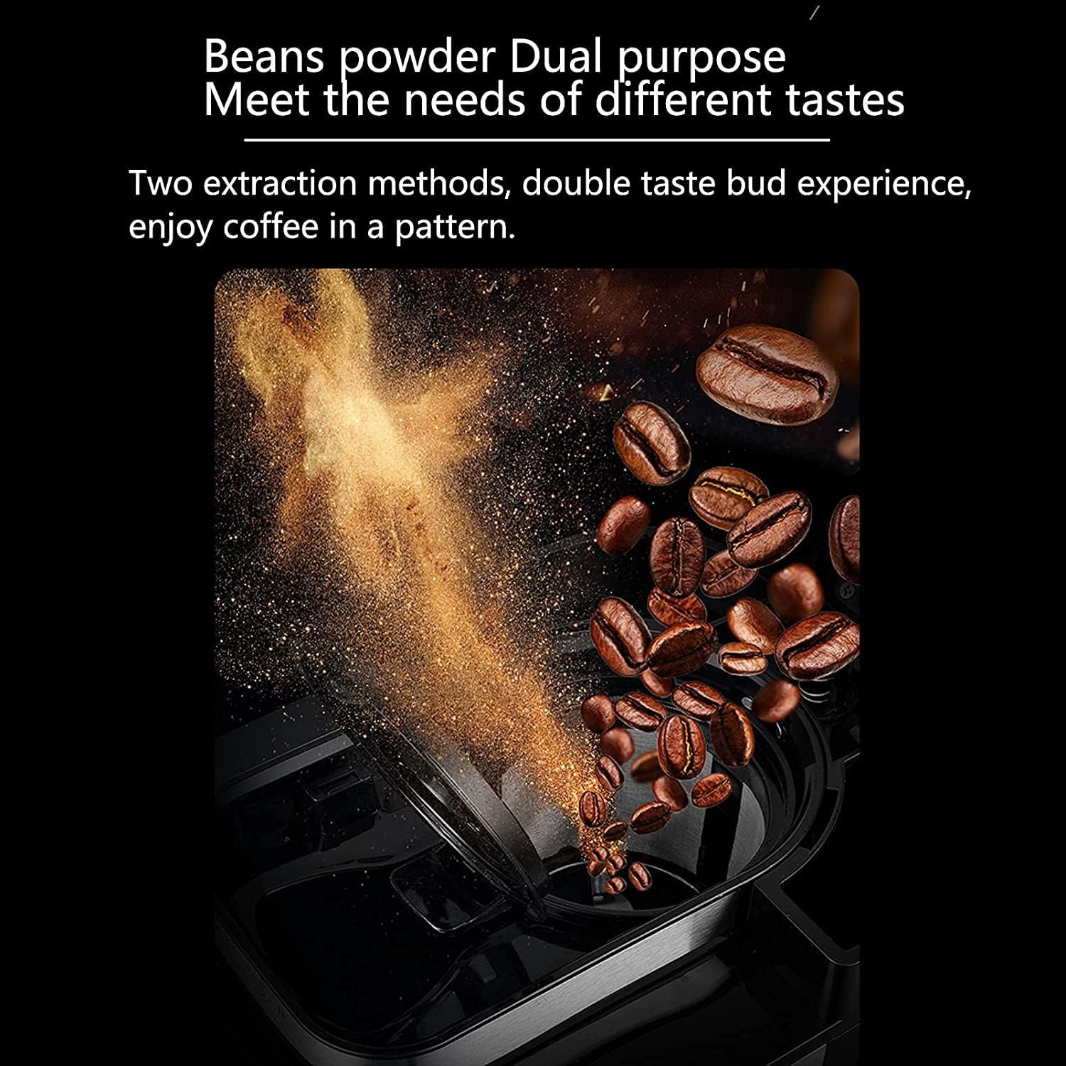 Coffee Machine Fully Automatic Grinding Machine, Drip Type Milk Frother, 92℃ Constant Temperature LED LCD, Suitable For All Ages