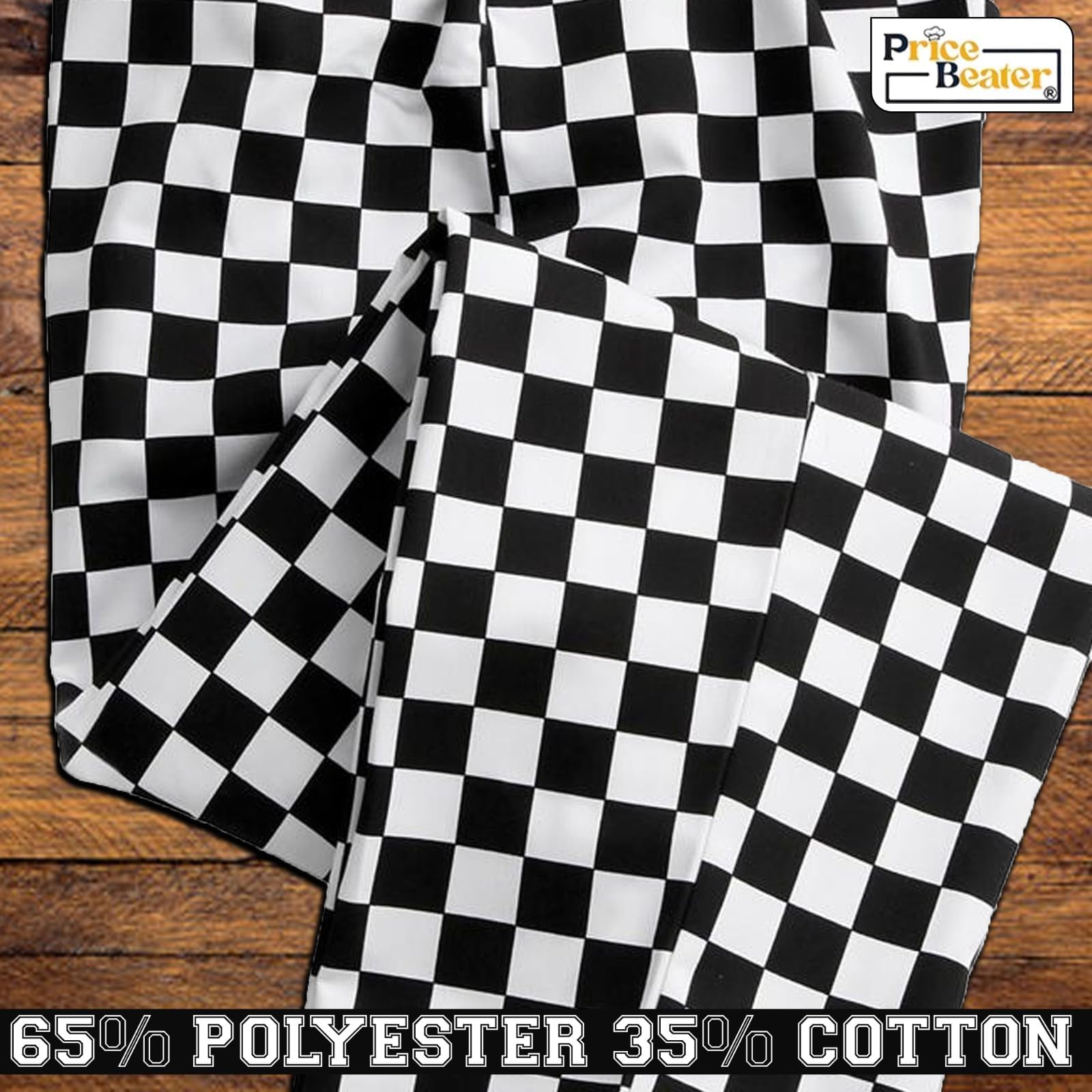 PRICE BEATER Uniformi da cucina professionali da cuoco, unisex, per adulti, in policotone, con elastico in vita, ideali per l'uso quotidiano