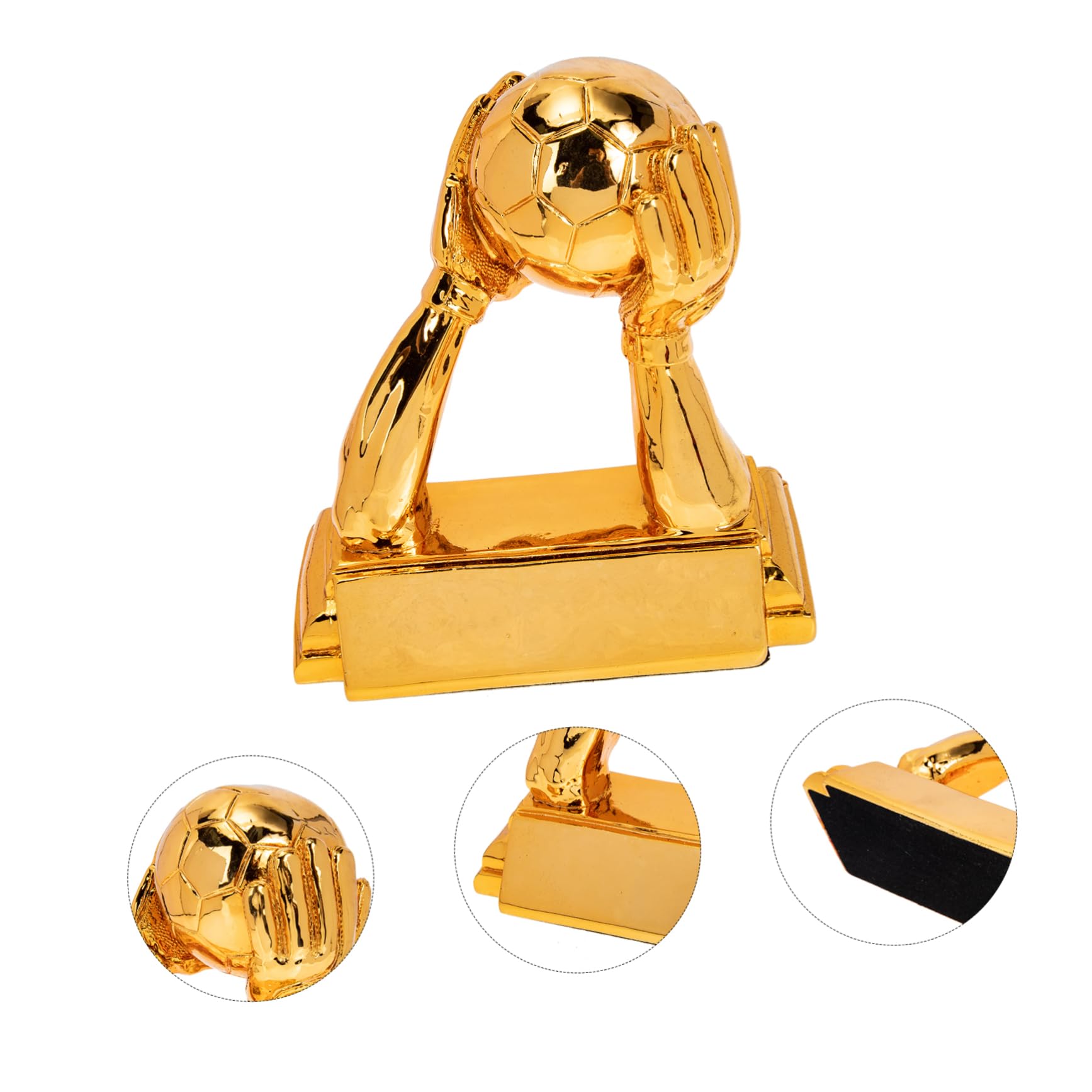 VANZACK de Futbol Cajas pequeñas cajitas pequeñas Cotillon Fiesta Adornos Guante fútbol Americano decoración de versátil Suministro de la Competencia Resina Golden