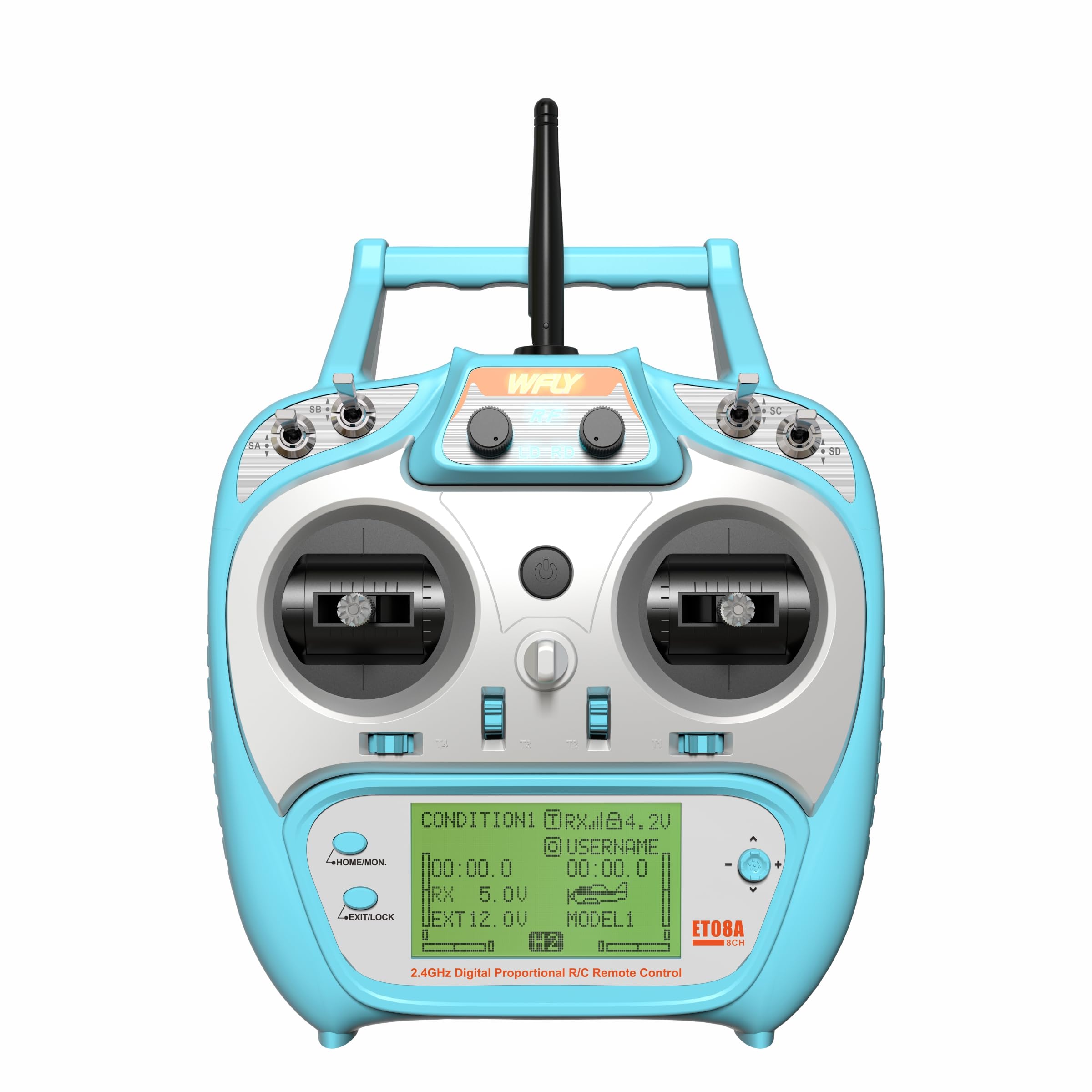 WFLY ET08A 8CH RCtransmitter Receiver RF206S The Best Remote for rc Beginners