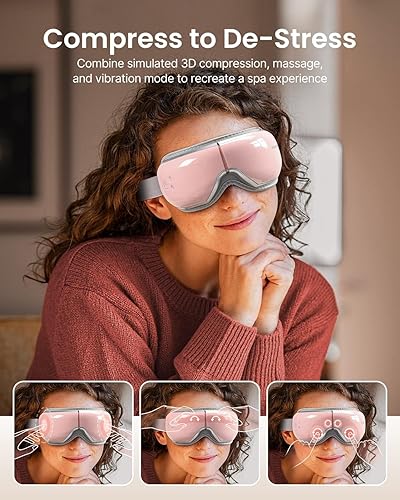 Miniatura 18 de RENPHO - Masajeador de ojos con calor, masajeador de calor recargable con música Bluetooth para relajar y reducir la tensión de los ojos, ojeras