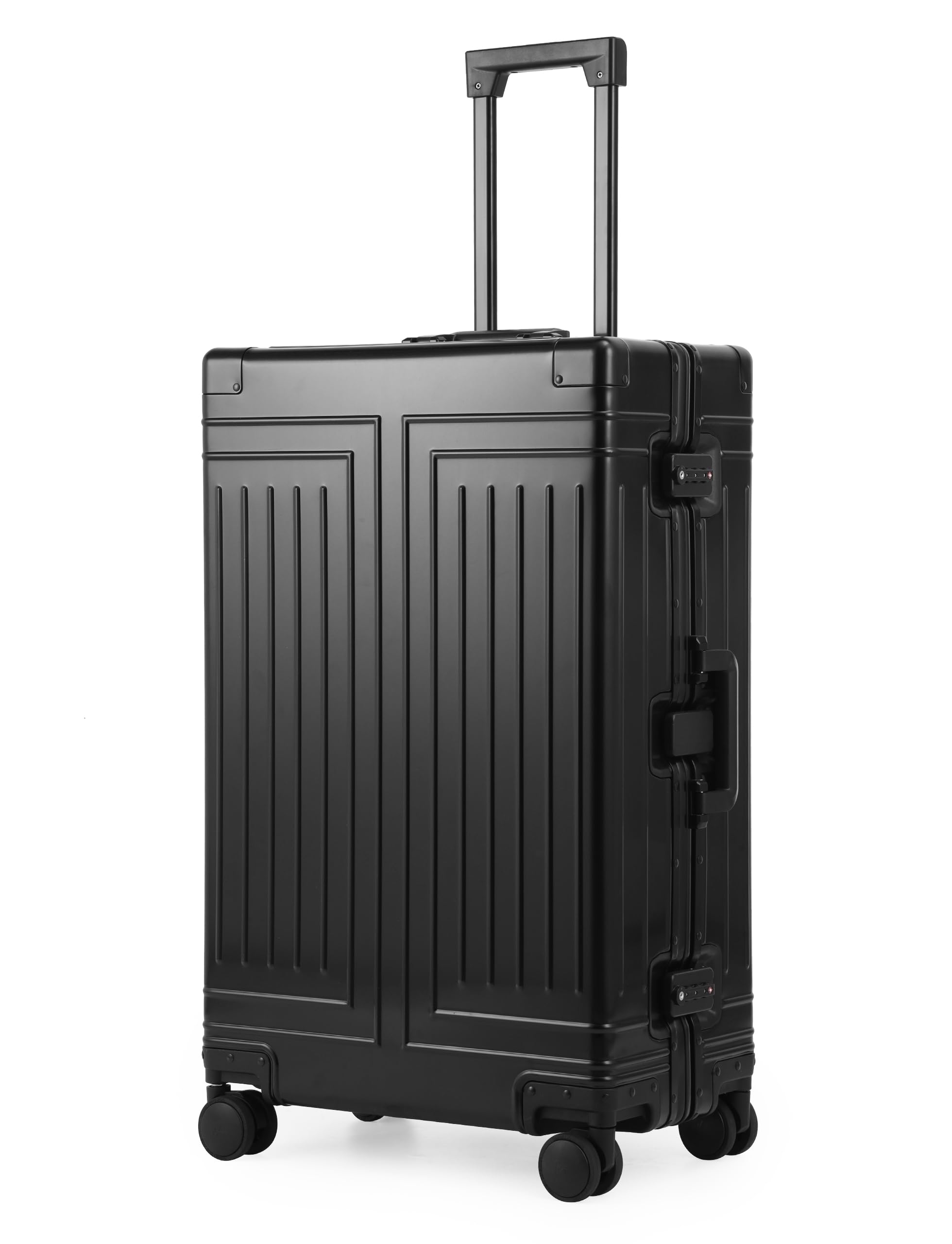 All Aluminum Carry On Luggage Cut from Whole Aluminum Sheet 22x14x9 Airline Approved 3rd Generation Premium Metal zipperless