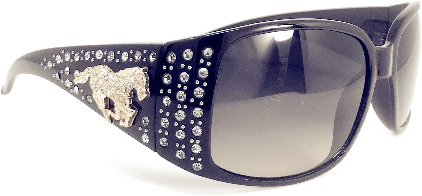 Texas West Women's Sunglasses With Bling Rhinestone UV 400 PC Lens in Multi Concho