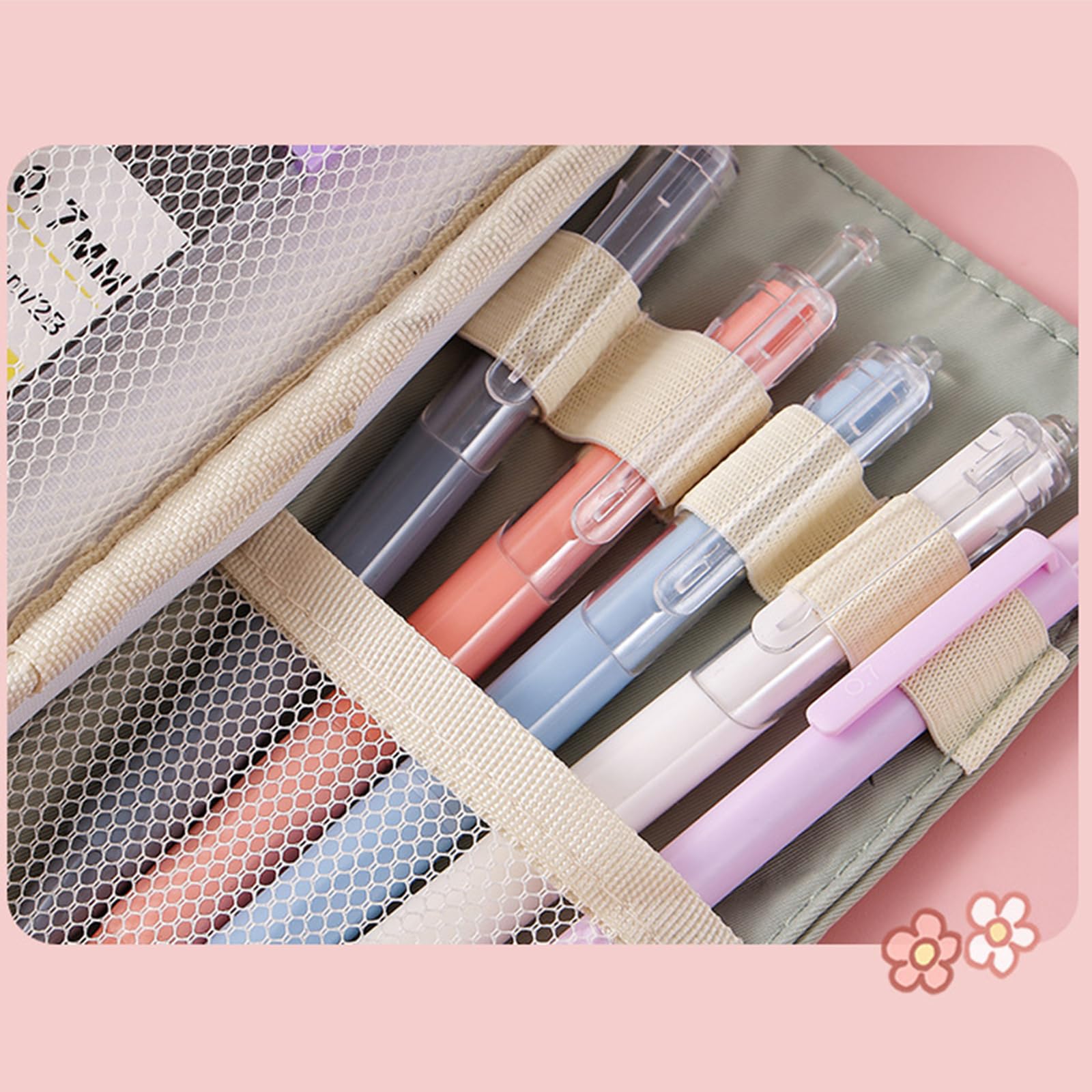 Ensemble d'accessoires scolaires - Fournitures de papeterie pour étudiants et artistes - Trousse à crayons - Surligneurs - Fournitures cadeau avec trousse à crayons et stylo gel pour étudiants