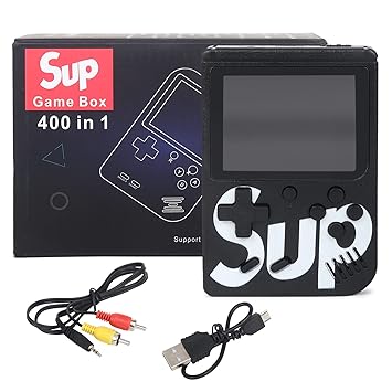 RRS 400 in 1 Sup Video Games Portable, Led Screen and USB Rechargeable, Handheld Console, Classic Retro Game Box Toy for Kids Boys & Girls - Multicolor