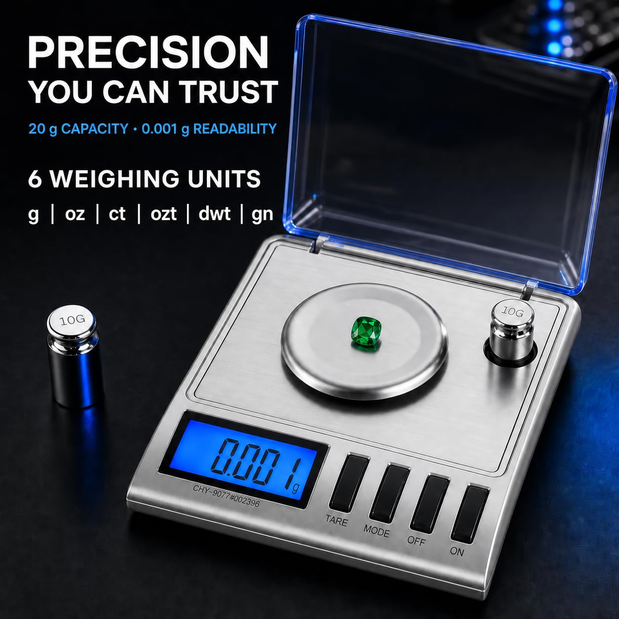 Smart Weigh GEM20 Milligram Scale - Precision Measurement -7
