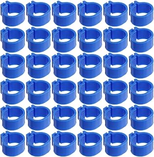 STOBOK 100Pcs Pigeon Foot Ring 10mm Dark Blue Parrot Foot Rings Plastic Bird Leg Rings Identification Rings for Parakeets Birds Chicks Duck
