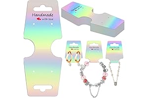 Teling 400 Pcs Necklace Display Cards Earring Cards Holder