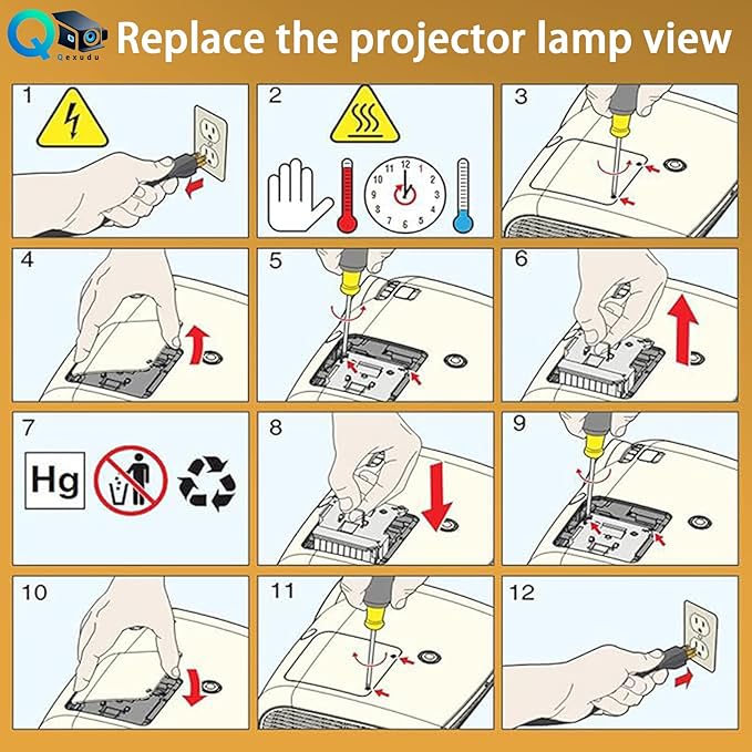 Lámpara ET-LAX100 para proyector Panasonic PT-AX200U PT-AX100U PT-AX200E miniatura 6