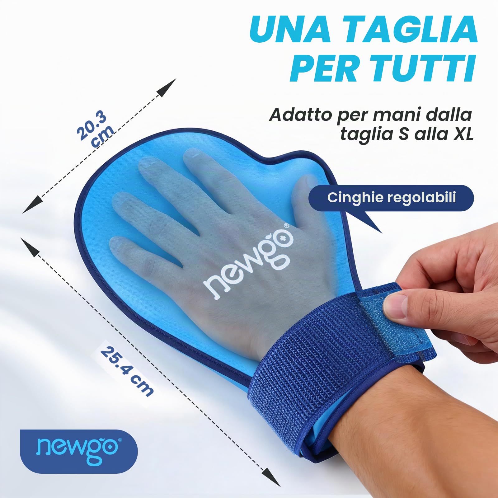 NEWGO Guanti Refrigeranti per Chemioterapia, guanti in gel, cuscinetti refrigeranti freddi e caldi per polso, mani, dita e reumatismi