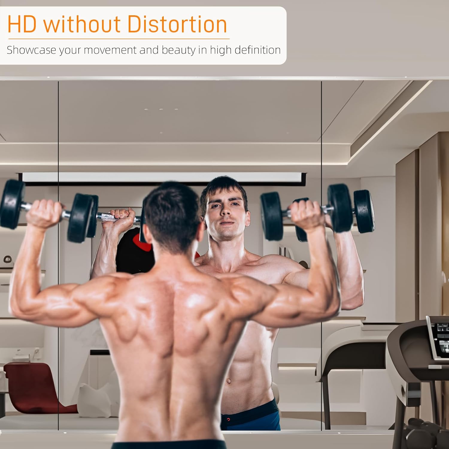 home gym mirror, 2pack 67x24 inch frameless large tempered glass wall mounted full mirror for gym, yoga studio, dancing studio gym mirror 67"l x 24"w