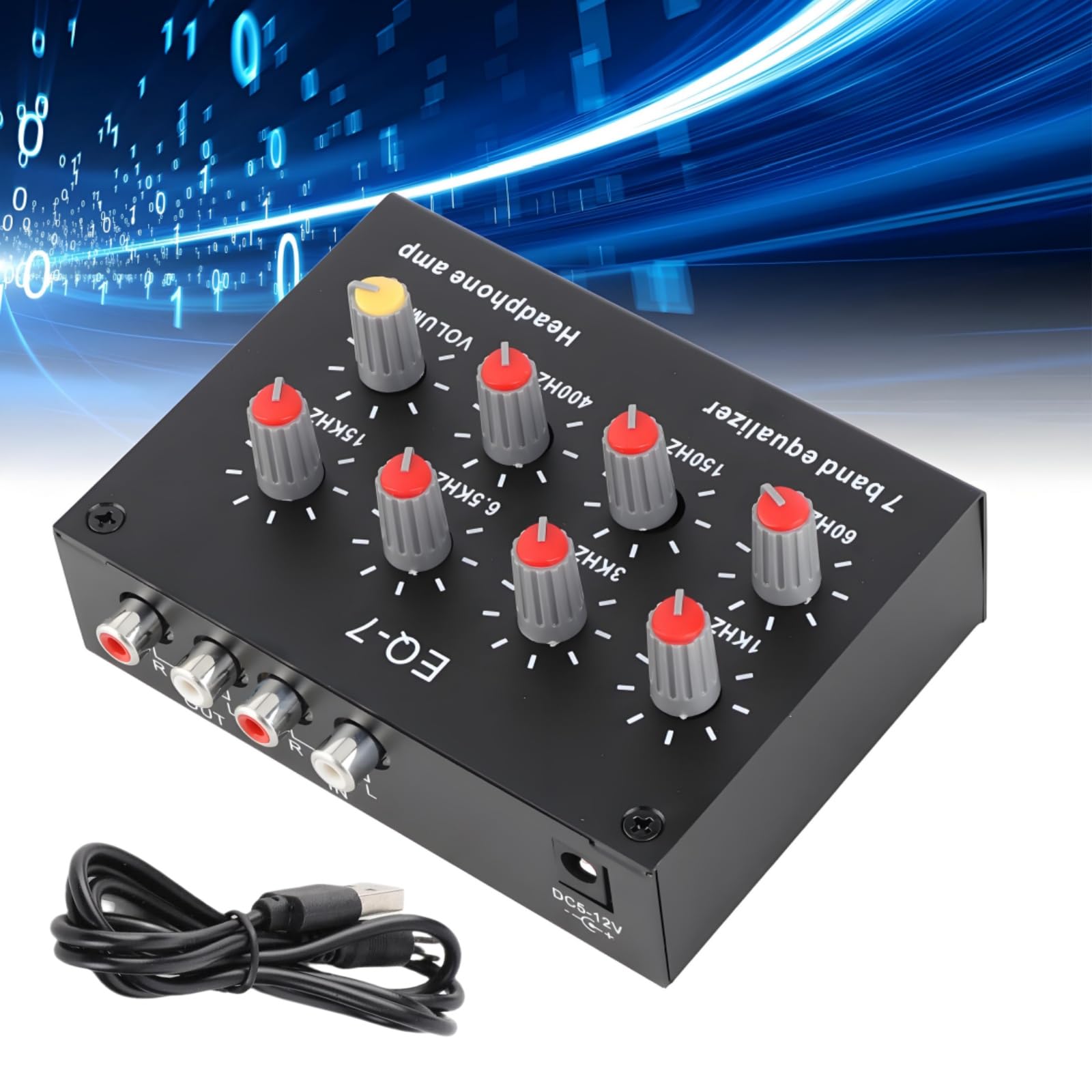 Equalizzatore Audio 7 Bande - Per Auto DC5V-12V In Lega Di Alluminio Con Interfaccia 3,5mm - Foto 5