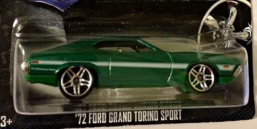 Miniatura 2 de Hot Wheels 2015 Lanzamiento rápido y furioso exclusivo verde '72 Ford Grand Torino Sport #4/8 DIE-CAST