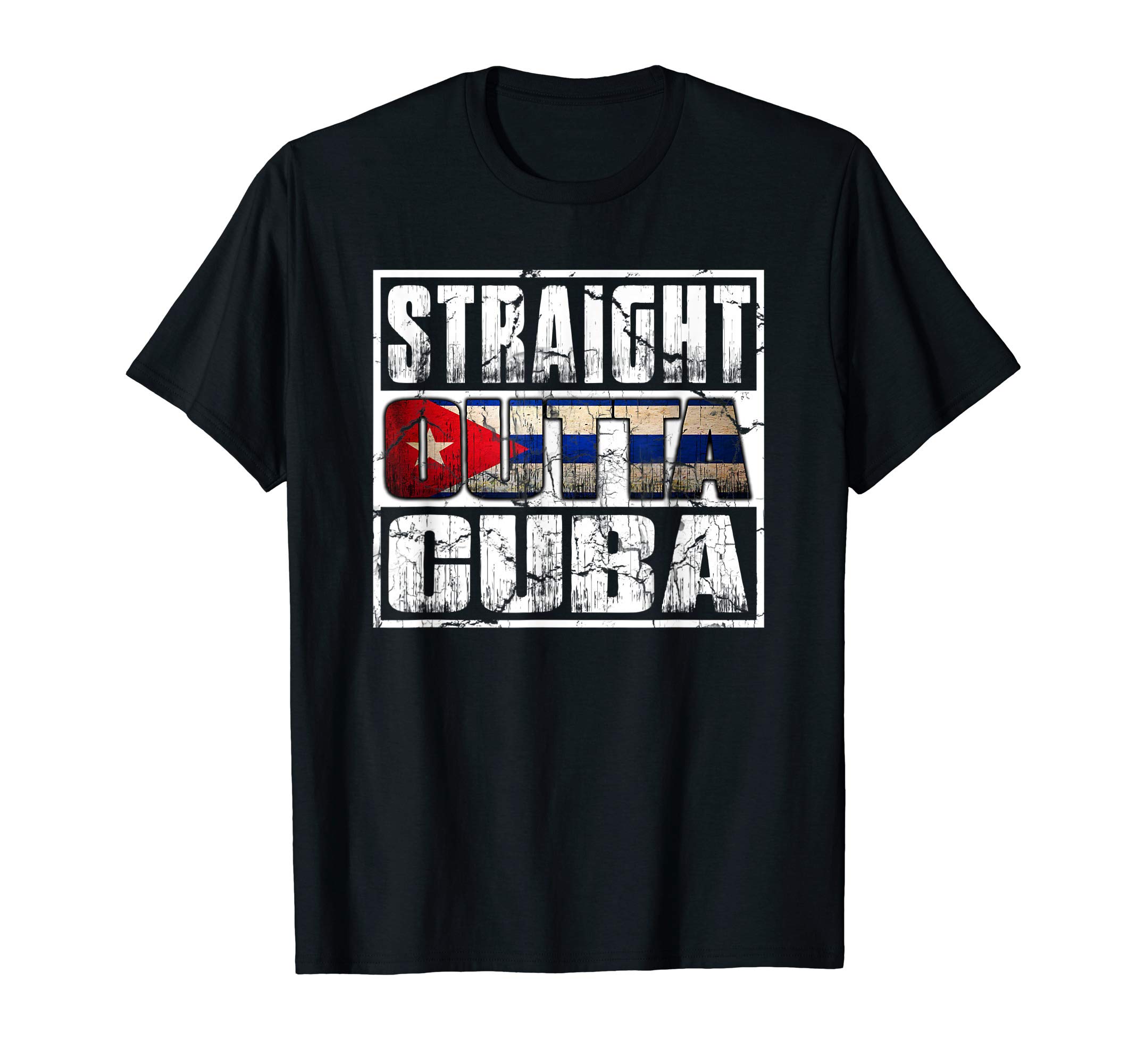 Straight Outta Cuba t-shirt Cuban Flag T-Shirt