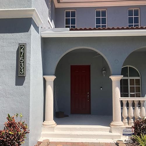 Miniatura 8 de Números de dirección blancos números de casa flotantes modernos de 5 pulgadas para exteriores, crea atractivas sombras interesantes, número 9 de