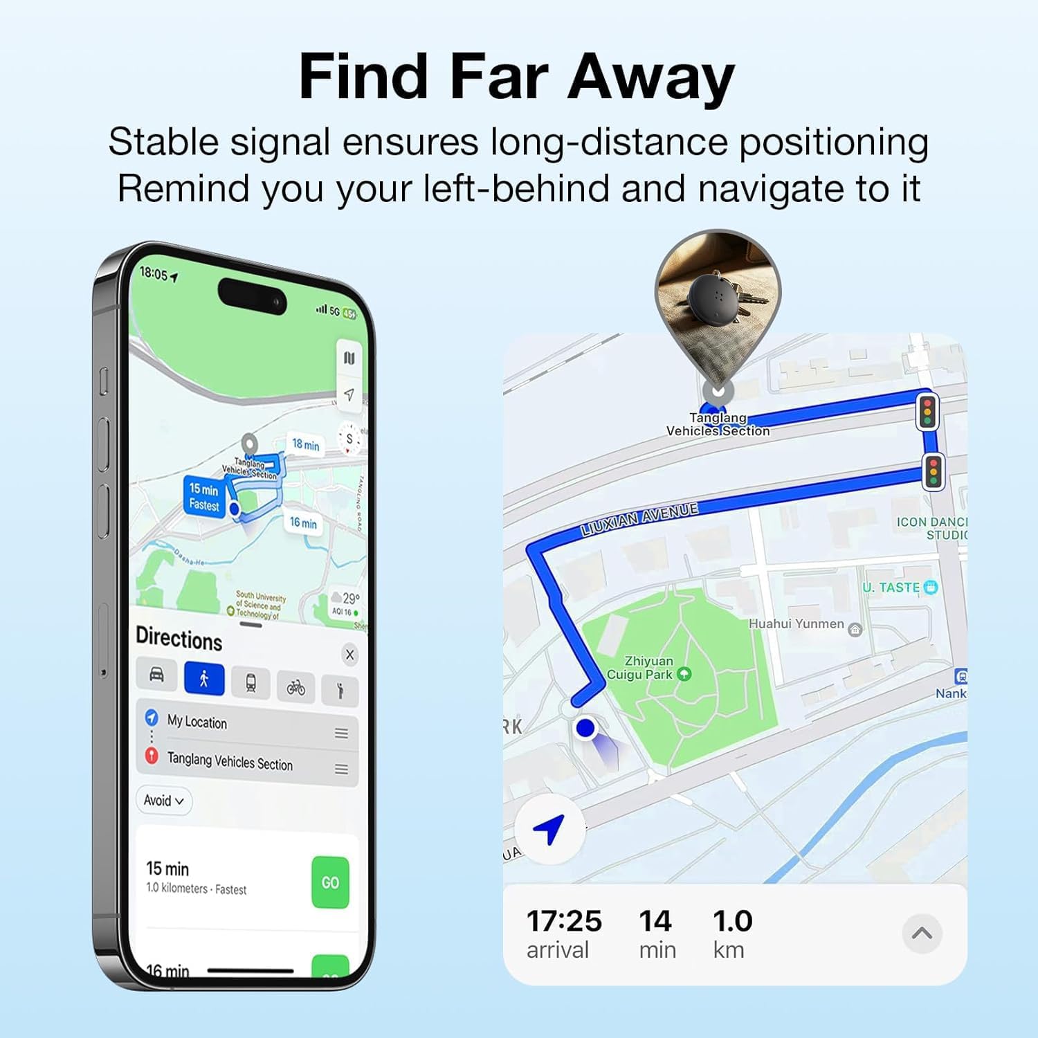 OTIC Dual System Bluetooth Smart Tracker Tags 4 Pack, Item Finder Locator for Apple Find My (iOS) & Google Find Hub (Android) Waterproof Gift for Keys, Wallet, Luggage, Backpack-Black