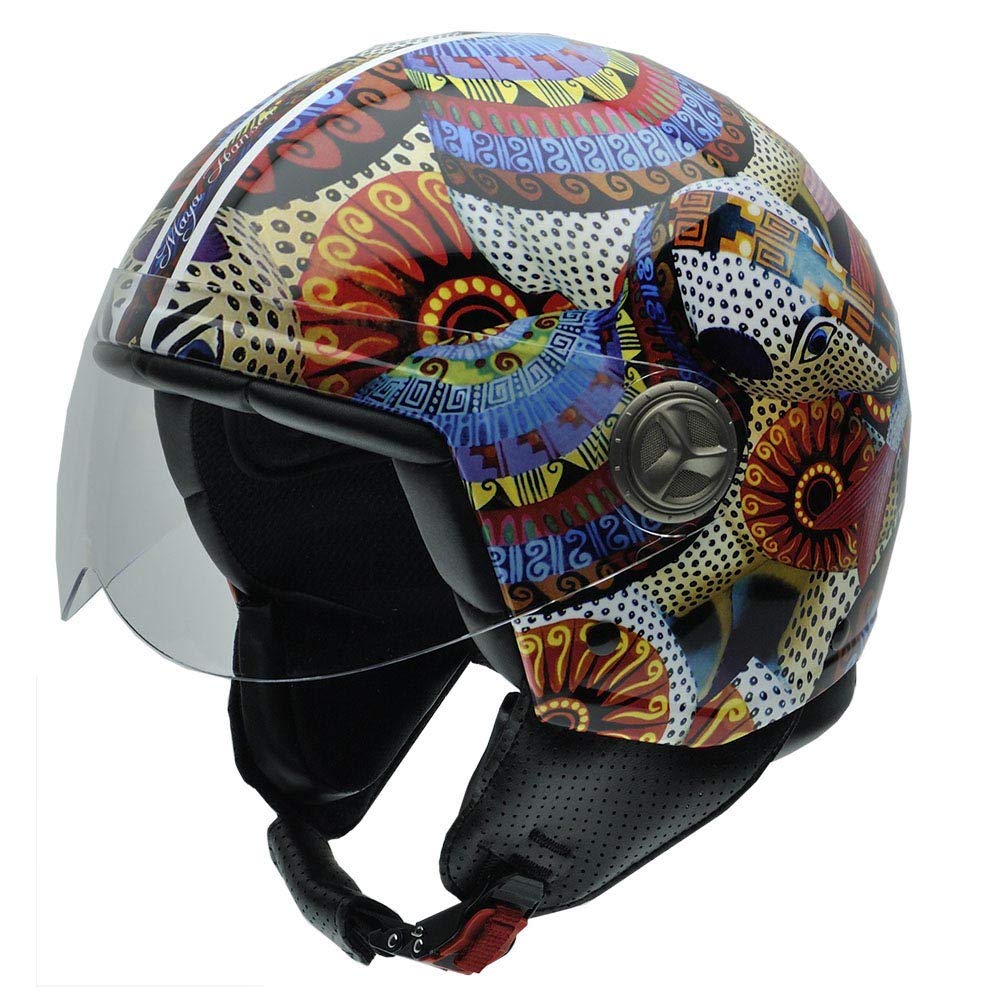 NZI Zeta Alebrijes Motorcycle Helmet (Multi-Colour, XX-PE) Automotive