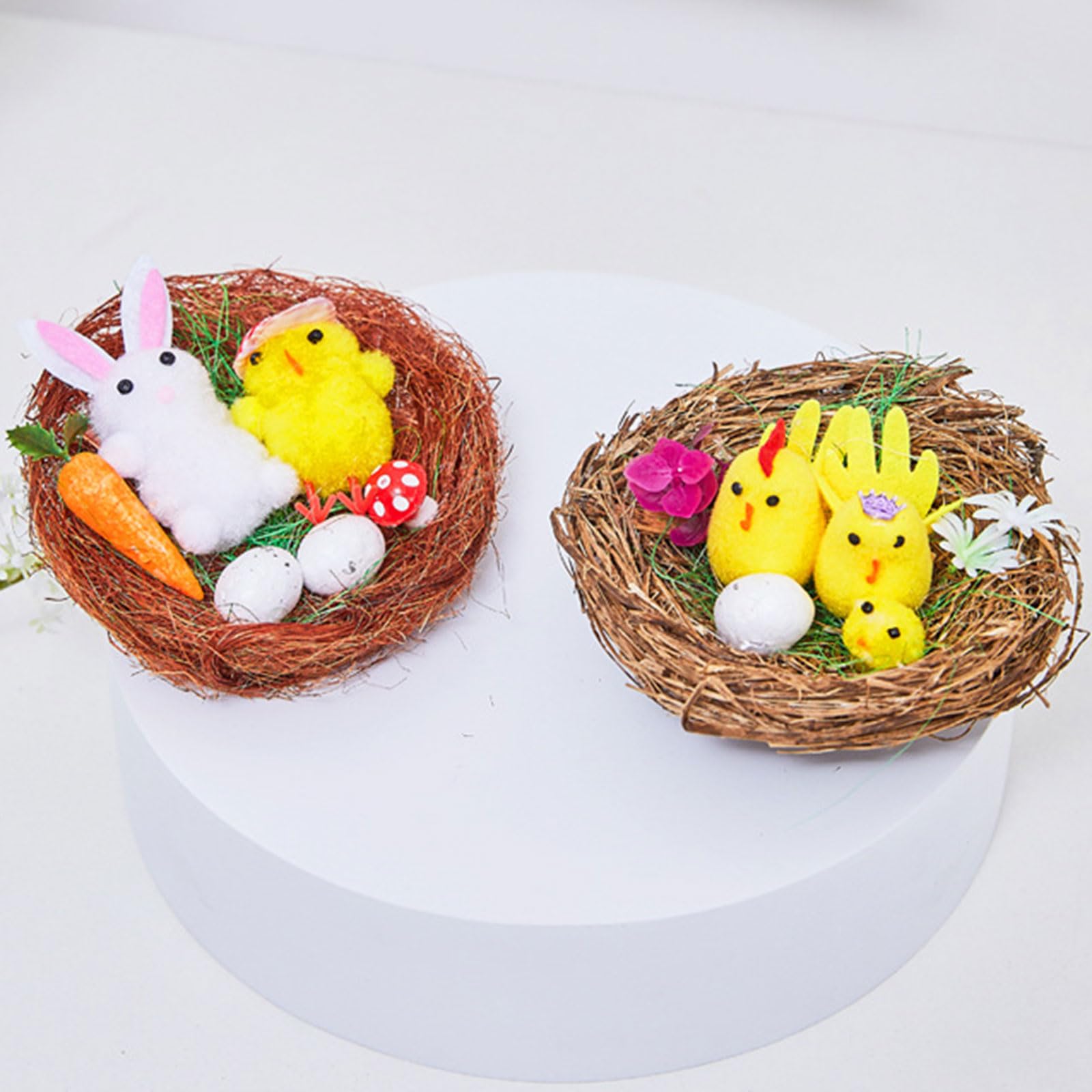 1 set di decorazioni artificiali nido simulazioni uova di pulcino per giardino educazione precoce puntelli foto decorazioni per la casa