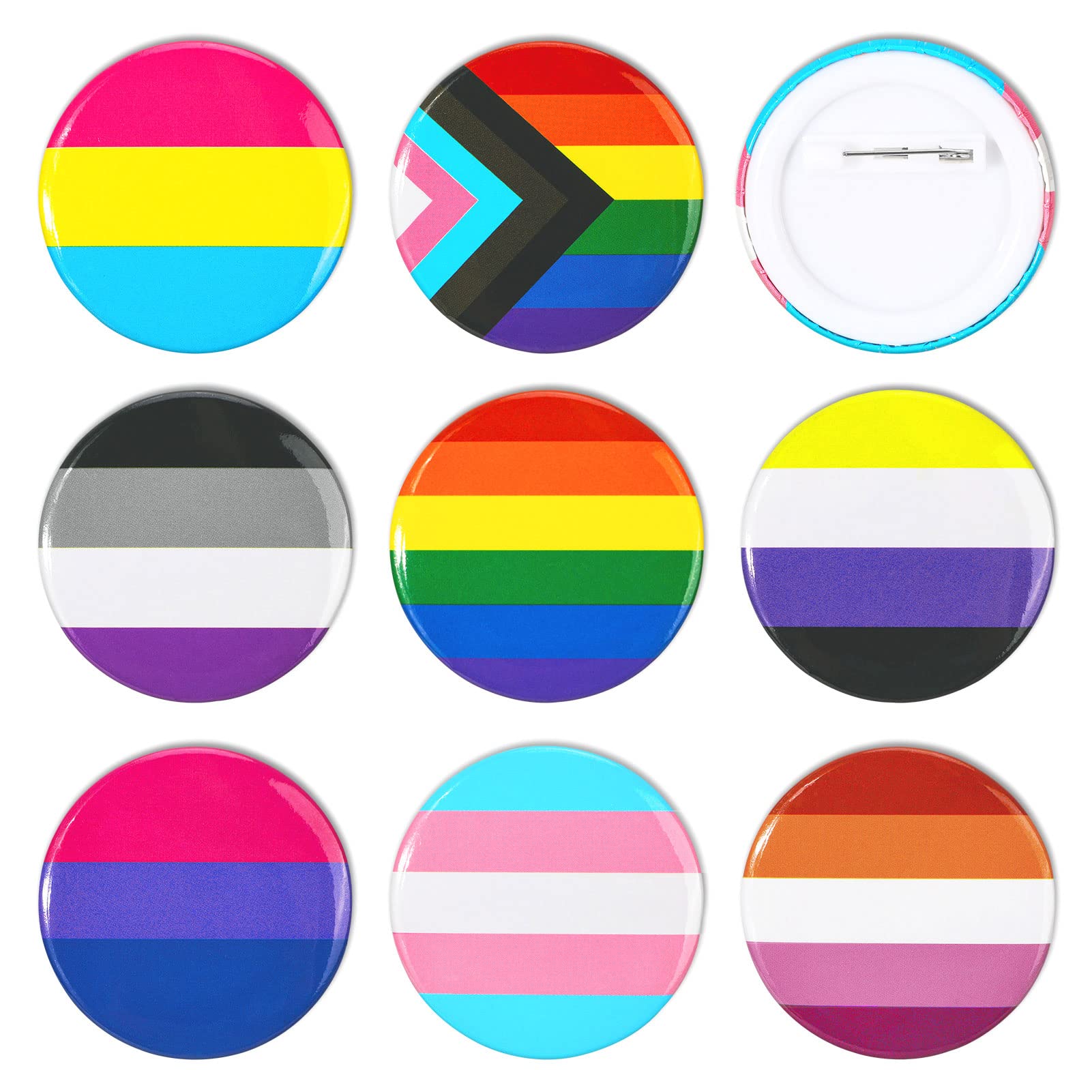 HOWAF Insignias de Orgullo Gay Arcoíris Bandera LGBT Pride Lesbica Bisexual Trans para Suéteres Bufandas Bolsos
