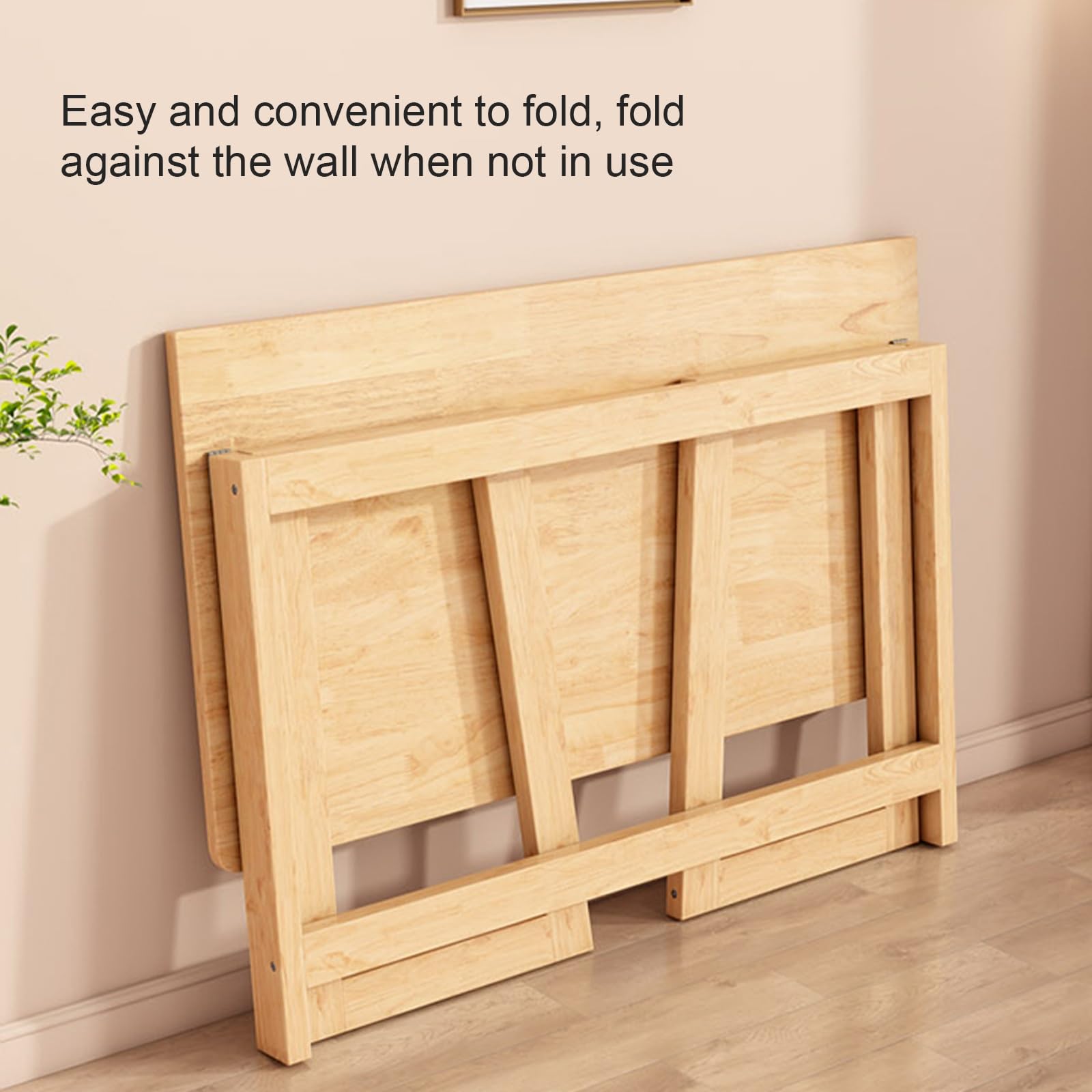 Escritorio plegable para computadora, escritorio de madera maciza para espacios pequeños, no necesita montaje, mesa de oficina en casa que ahorra espacio, estación de trabajo simple para PC, estudio