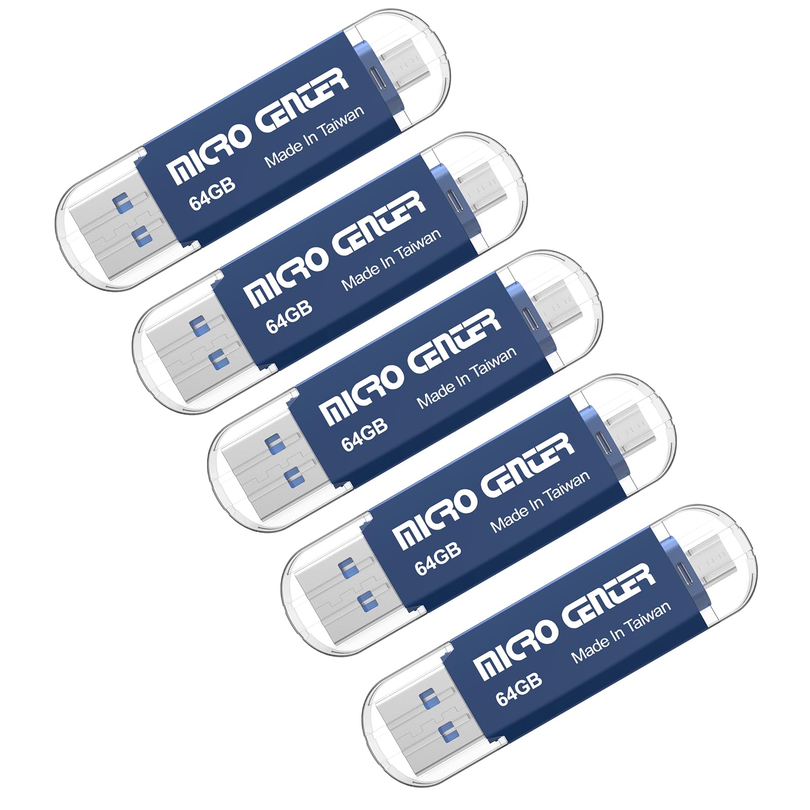 Amazon.com: INLAND Micro Center SuperSpeed 5 Pack 64GB Daul Drive