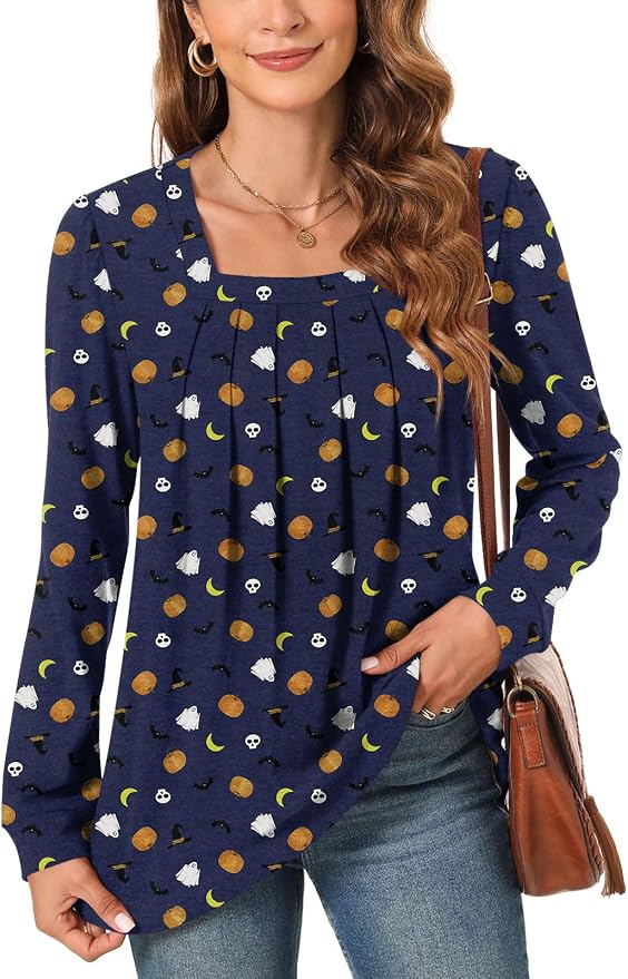 Anyally Women's Plus Size Chiffon Blouse - V Neck Petal Sleeve Tunic Top For Leggings, Casual & Dressy - View #6