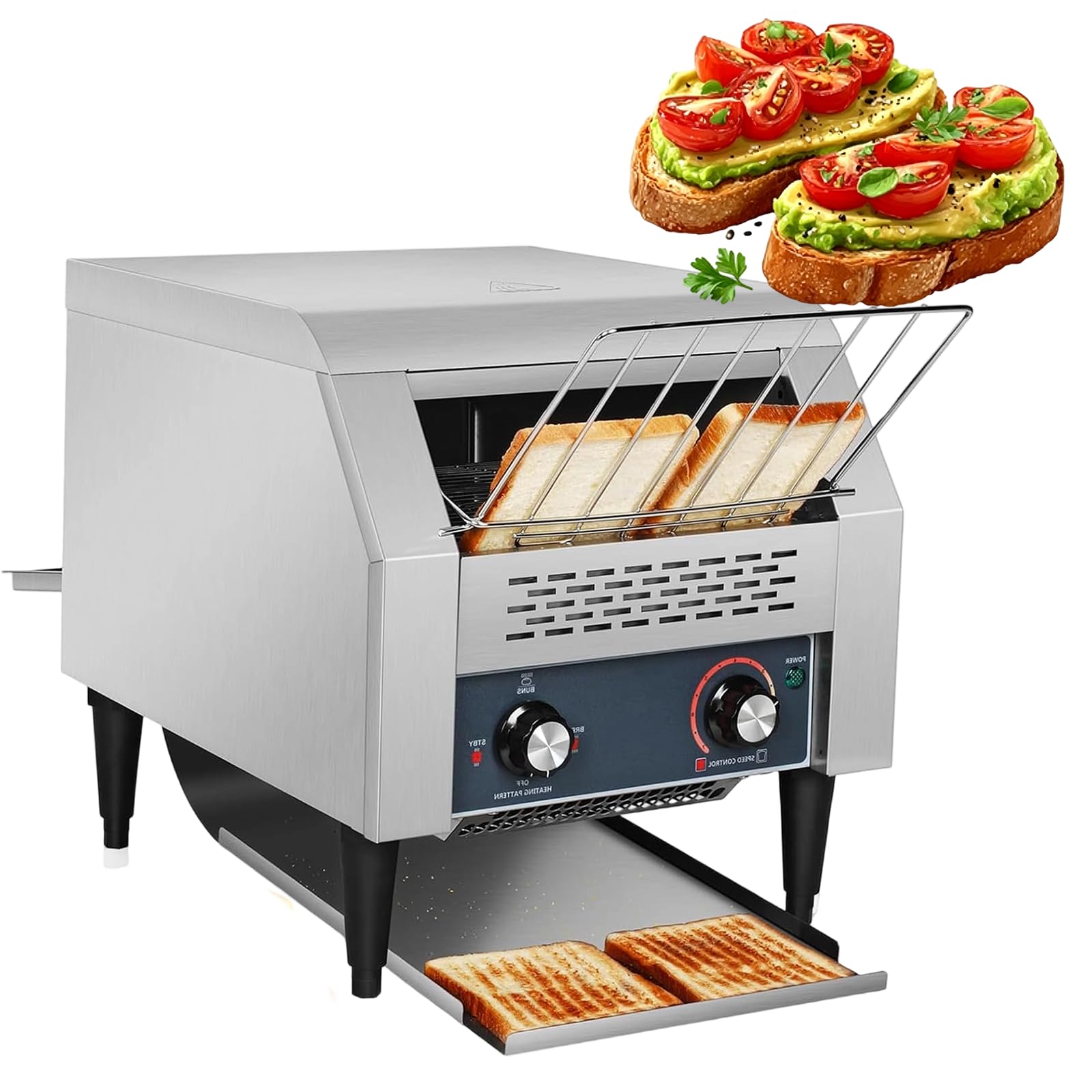 Tostadora Industrial De Cinta Transportadora por Hora, Tostadora Industrial De Alta Resistencia, Acero Inoxidable, con Tubo De Calentamiento TT-150-220v