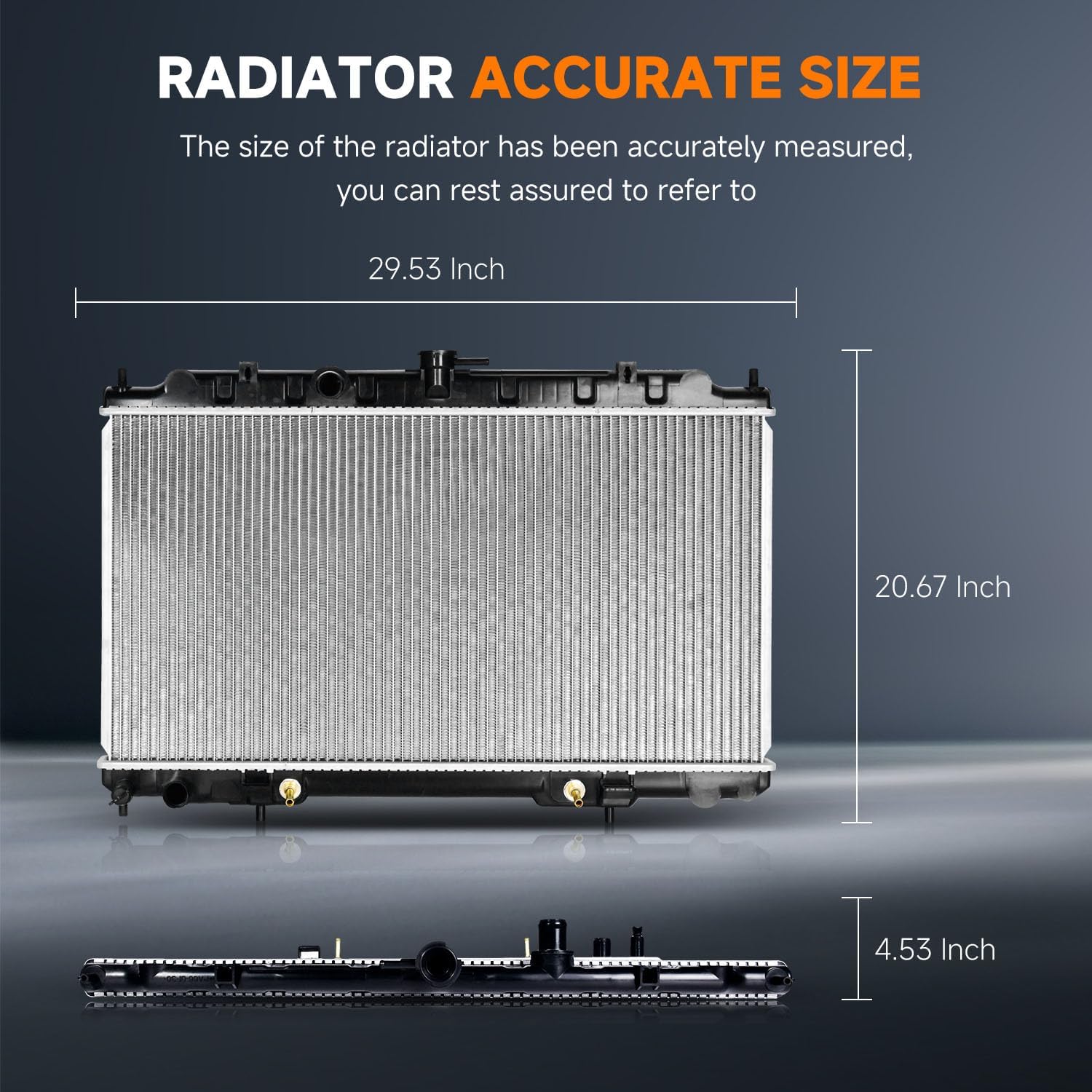OCPTY 2346 Engine Coolant Radiator Compatible with 2000-2006 for Nissan Sentra 1.8L Replace# 2346, CU2346, 8012346, 214106M110, 2146061110, 214606M100, 214606M110 Automotive Aluminum Core Radiator