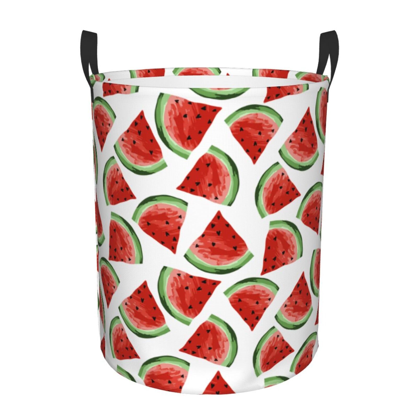 Laundry Basket Slices of Watermelon Laundry Hamper Waterproof Idea Hampers Large Collapsible Baskets with Handle Suitable for Bedroom Bathroom Utility Room Kitchen