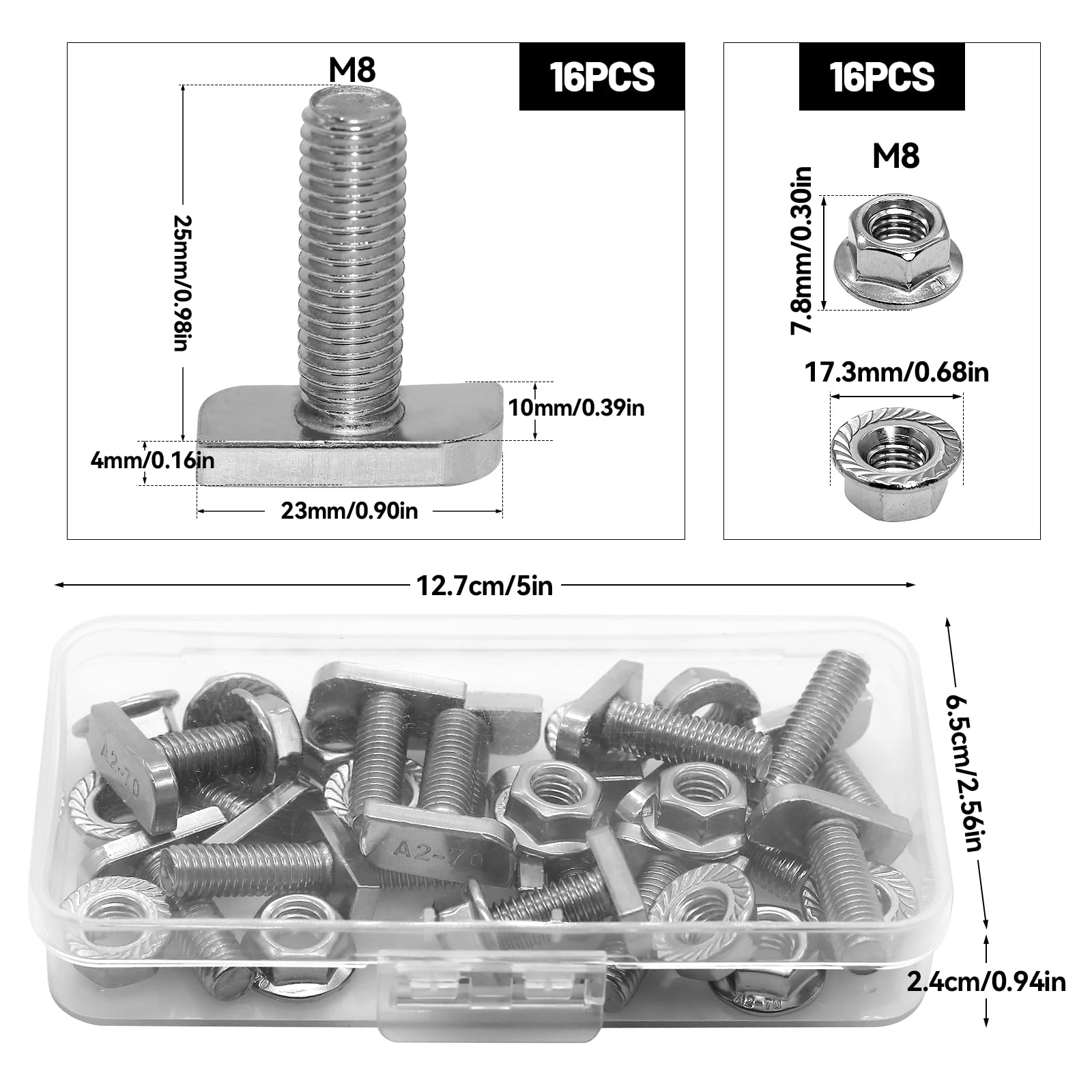Viti A Testa Martello M8 X 20 In Acciaio Inox A2 70,12 Pezzi Con - Foto 9