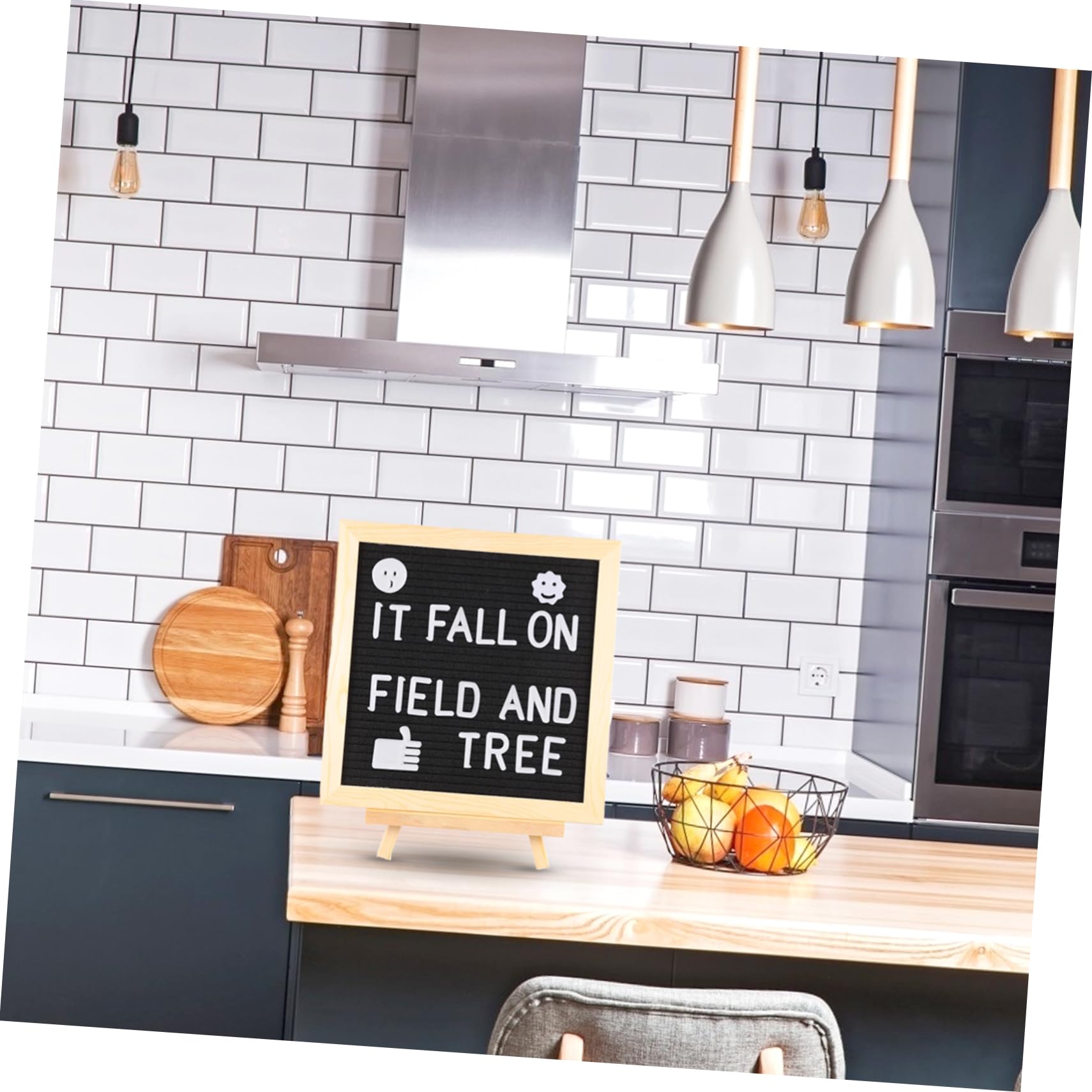 BUTIFULSIC 1 Set Message Board Frame with Letter Board Felt Message The Office Ornaments Decorative Felt Board Wall Letter Board Framed Chalkboard Changeable Letter Board Letters Board Wood