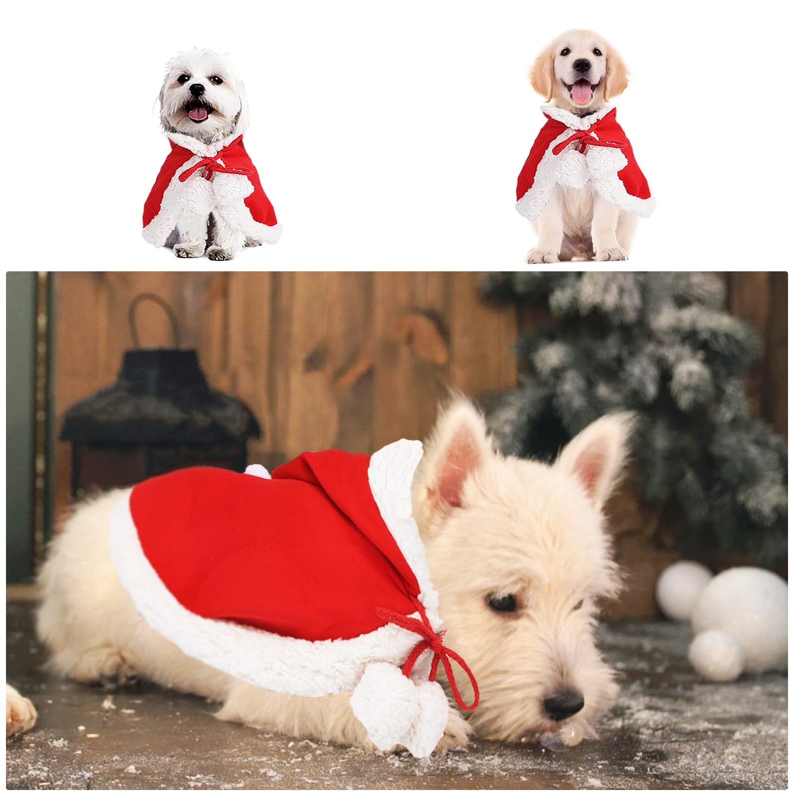 24 Stück Weihnachtsmützen Für Haustiere - Hund & Katze, Weihnachtsmann Kostüm, Weicher Plüsch, Für Weihnachtsparty & Fotos