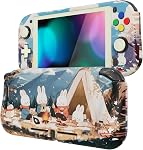 PlayVital ZealProtect Protective Case for Nintendo Switch Lite, Hard Shell Ergonomic Grip Cover for Nintendo Switch Lite w/Screen Protector & Thumb Grip Caps & Button Cap - Lovely Punky Bunny
