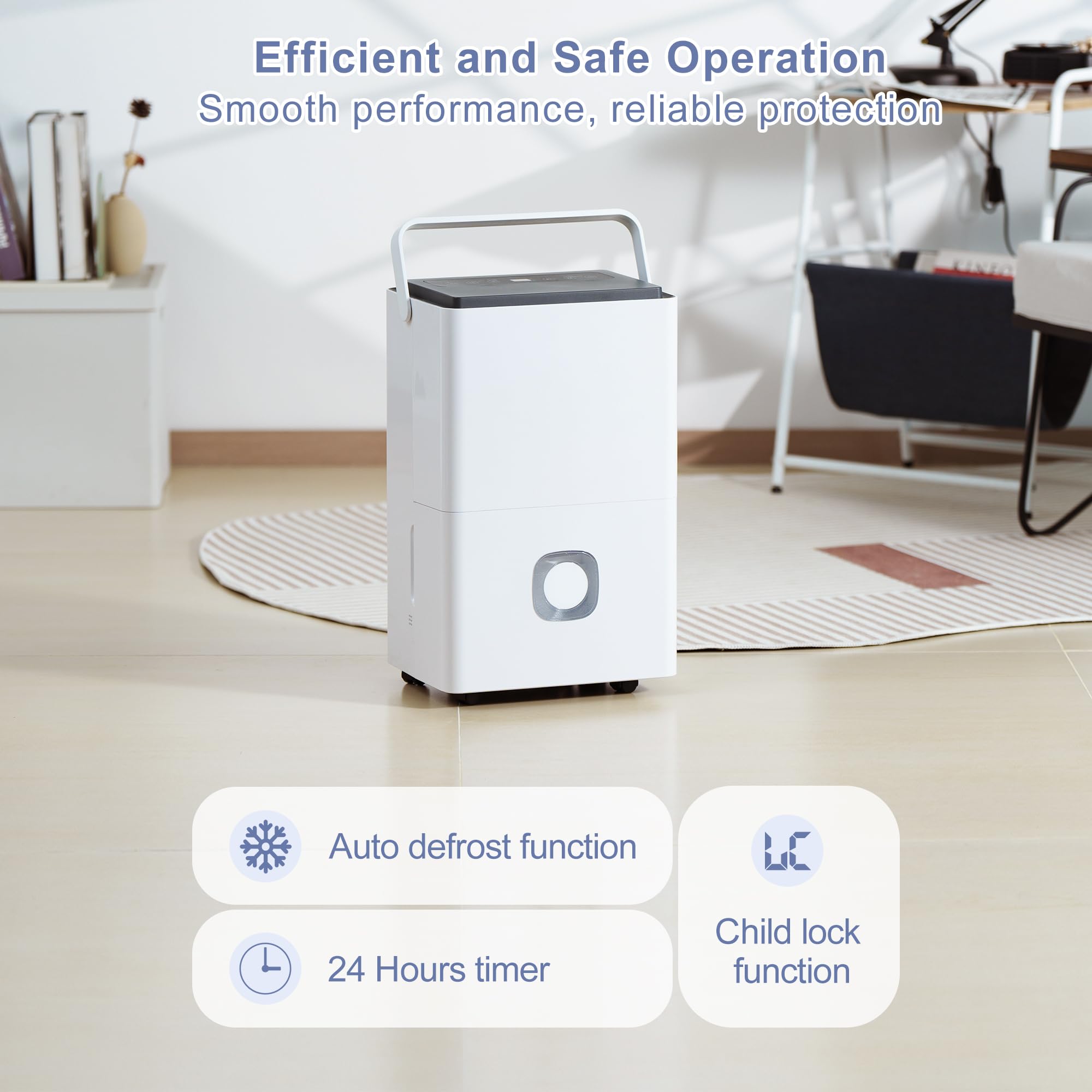 65L/Jour Déshumidificateur d'Air ProfessionnelPortable Commercial