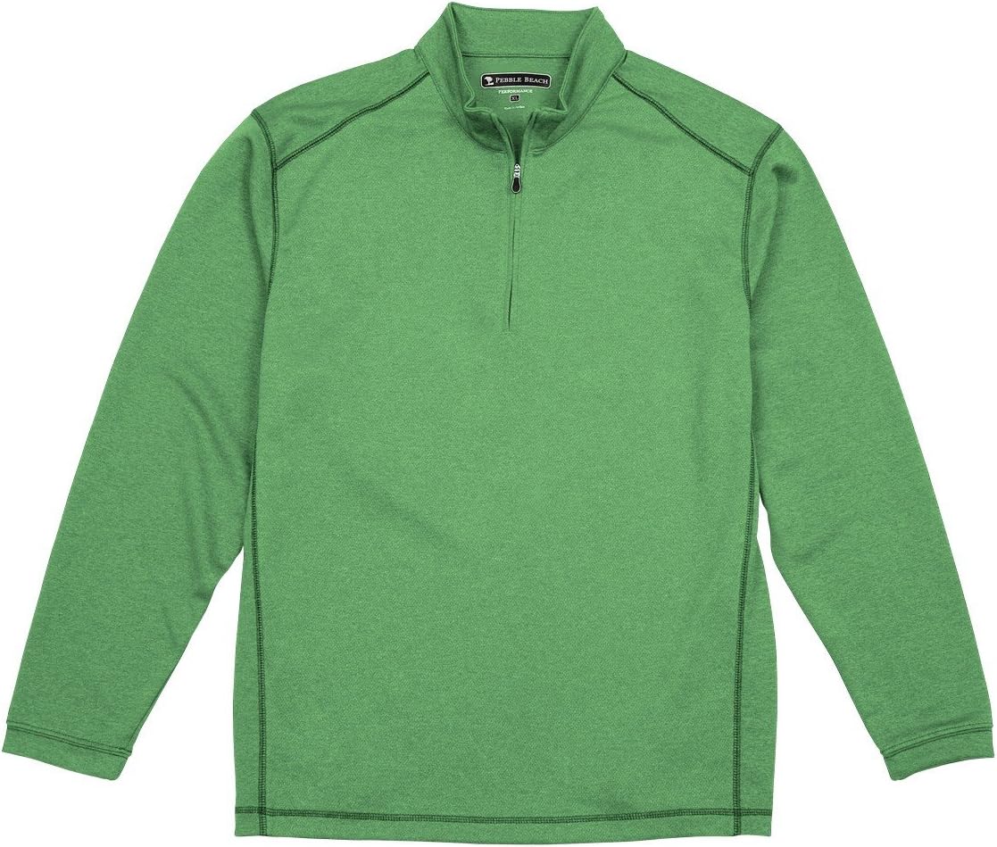 Pebble Beach Men's Dry-Luxe Performance 1/4 Zip Pullover (Green, XL)