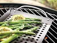 Vista 2 de Outset 76630 Rejilla superior de acero inoxidable para parrilla, juego de 2, 11"x7" y 11"x17