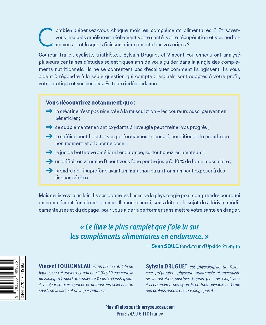 Le guide des compléments alimentaires du sport - Spécial endurance: Santé, performance, récupération… La supplémentation fondée sur la science